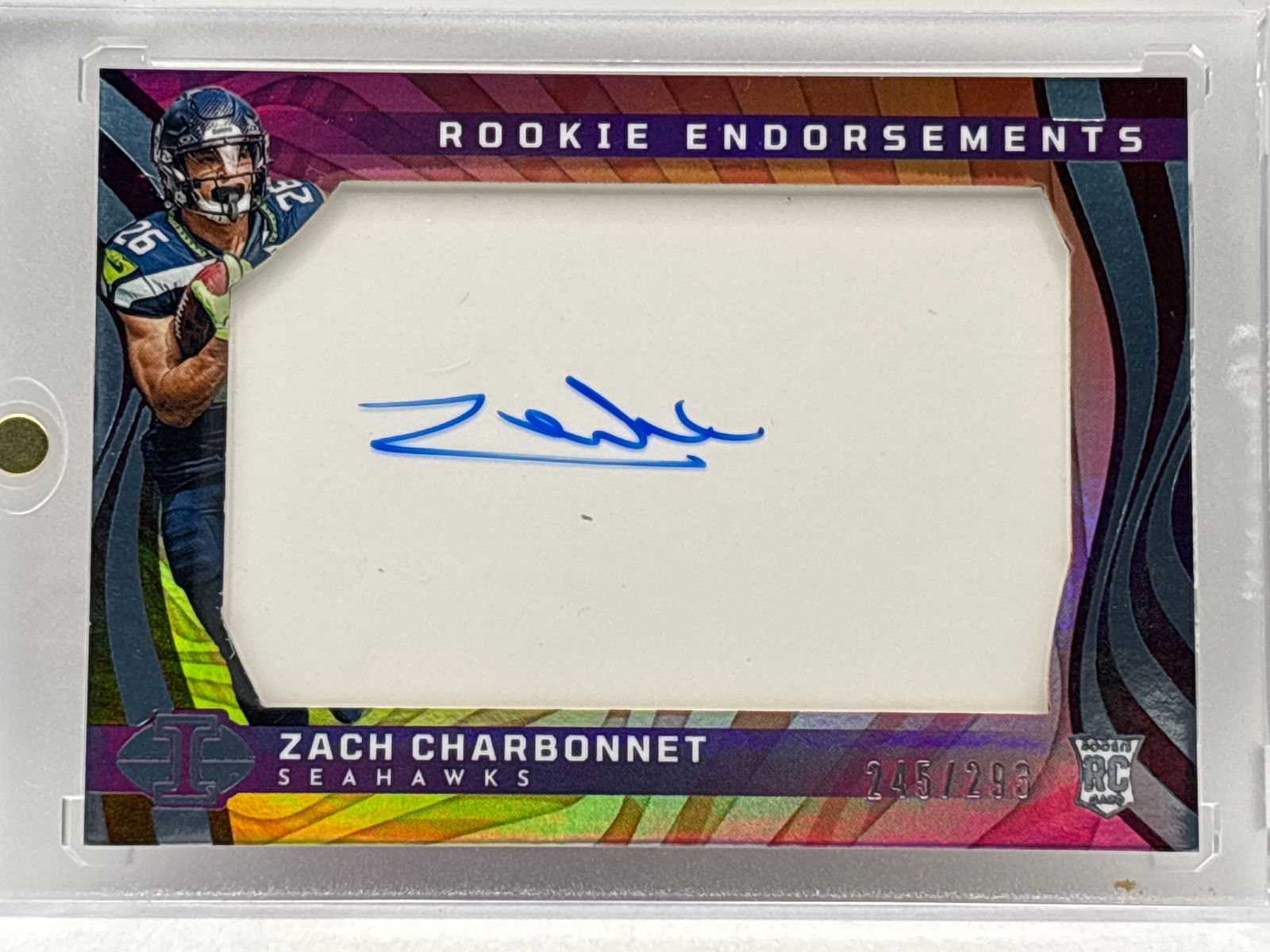 2023 PANINI ILLUSIONS ZACH CHARBONNET ROOKIE ENDORSEMENTS AUTOGRAPHED ROOKIE CARD: THE HOBBY BOX