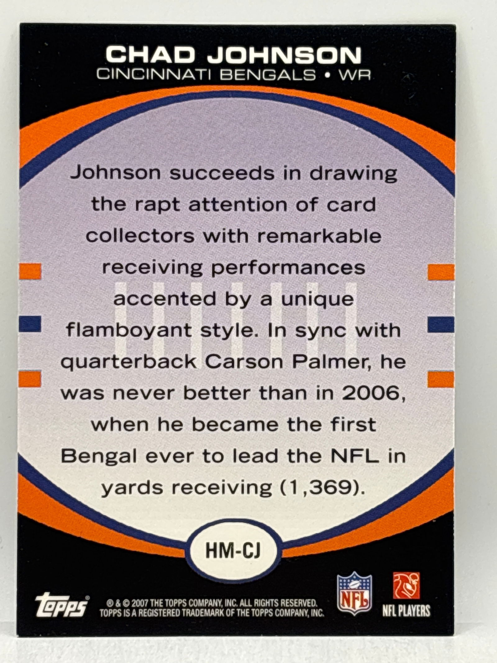 2007 TOPPS HOBBY MASTERS CHAD JOHNSON INSERT - 3