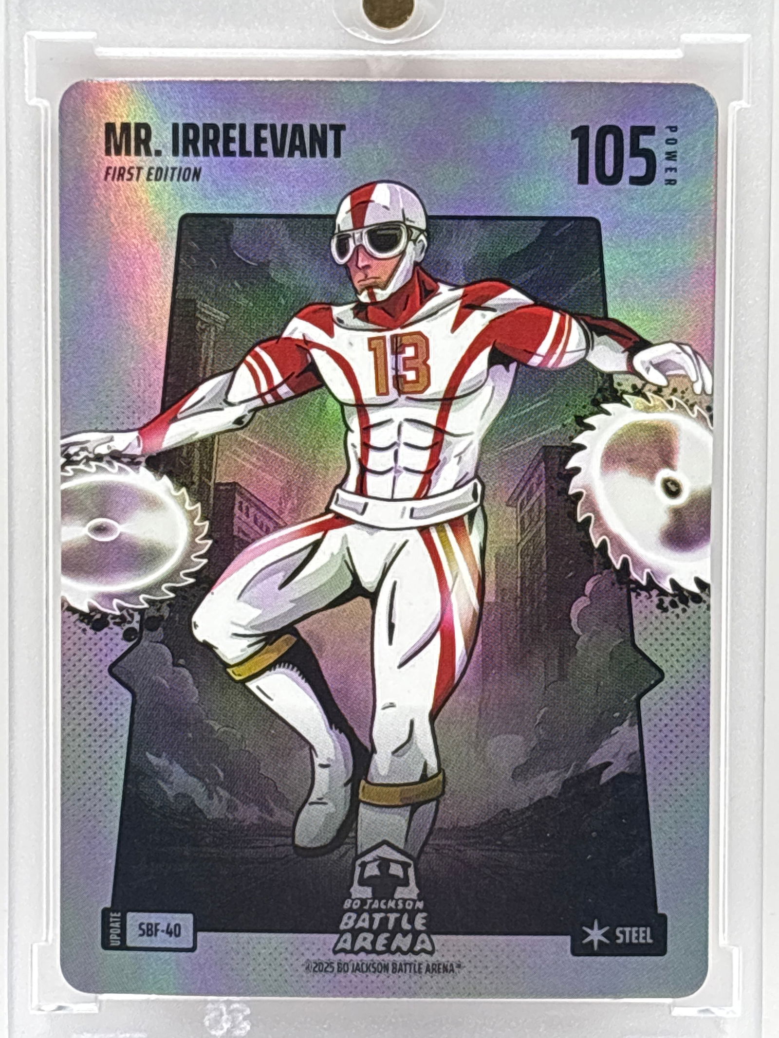 2025 BO JACKSON BATTLE ARENA MR IRRELEVANT BROCK PURDY STEEL INSERT: THE HOBBY BOX