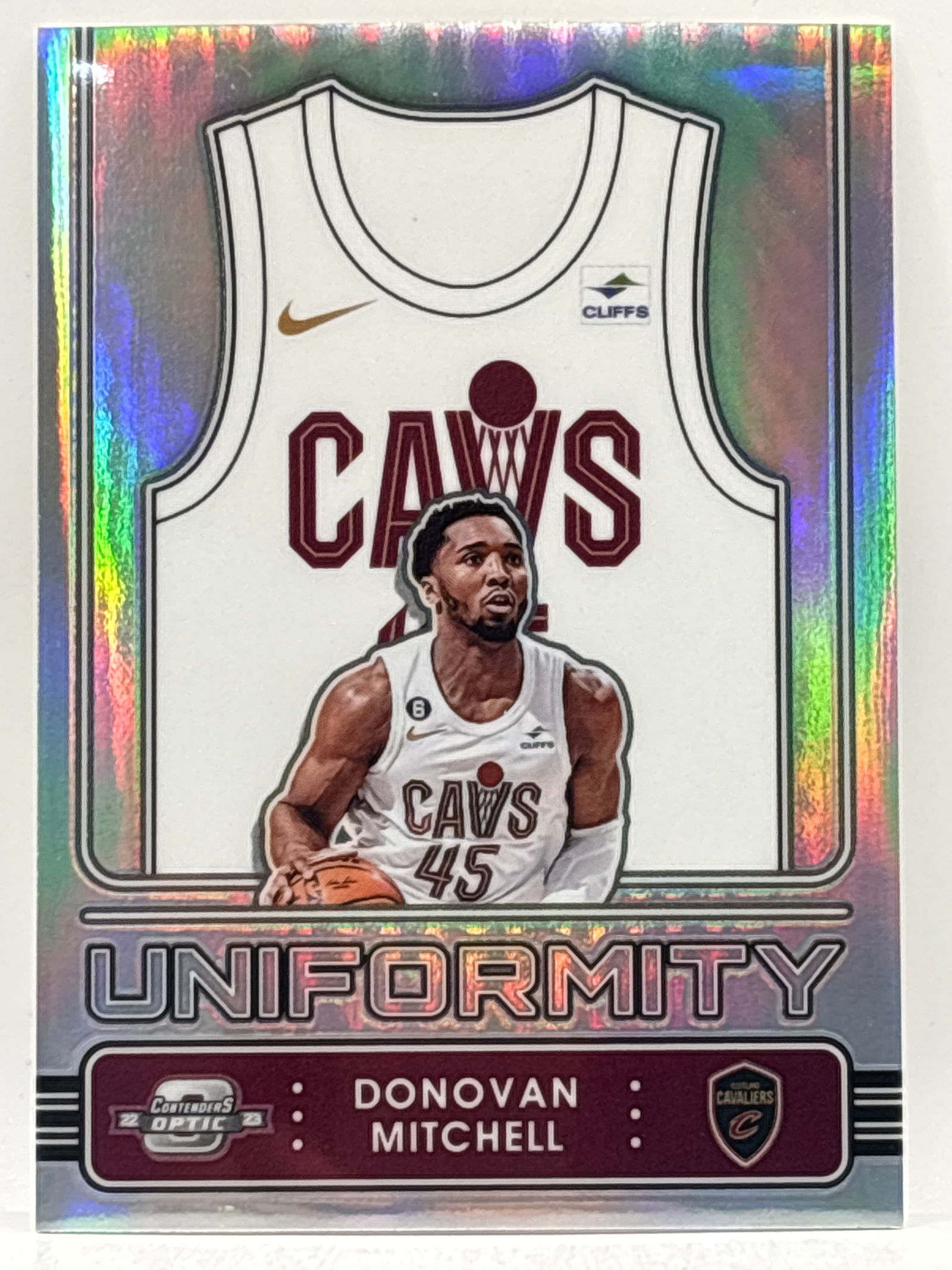 2022-23 PANINI CONTENDERS OPTIC DONVAN MITCHELL UNIFORMITY PRIZM HOLO SP: THE HOBBY BOX