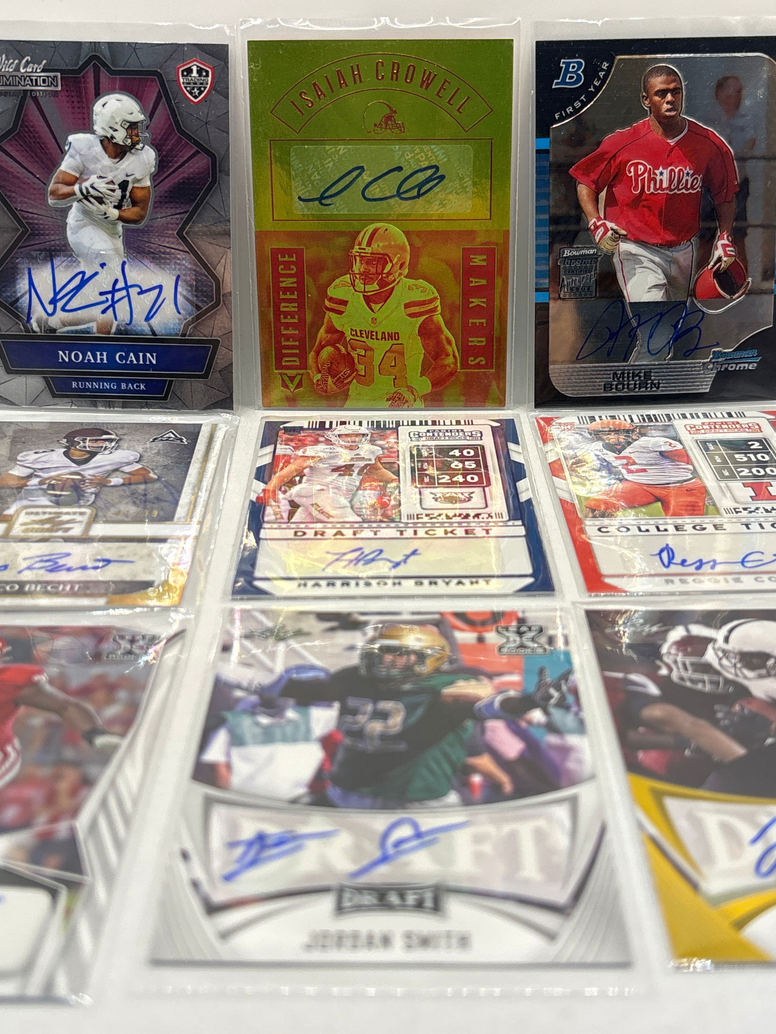 AUTOGRAPHED ROOKIE 9-CARD LOT: THE HOBBY BOX