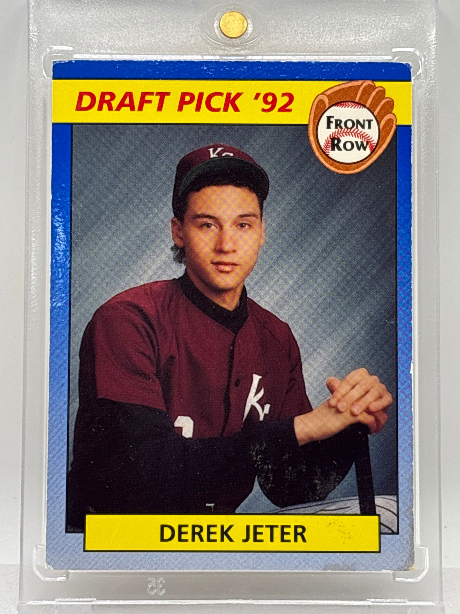 1992 FRONT ROW DEREK JETER DRAFT PICK ROOKIE CARD (NOT MINT) (1 of 6)