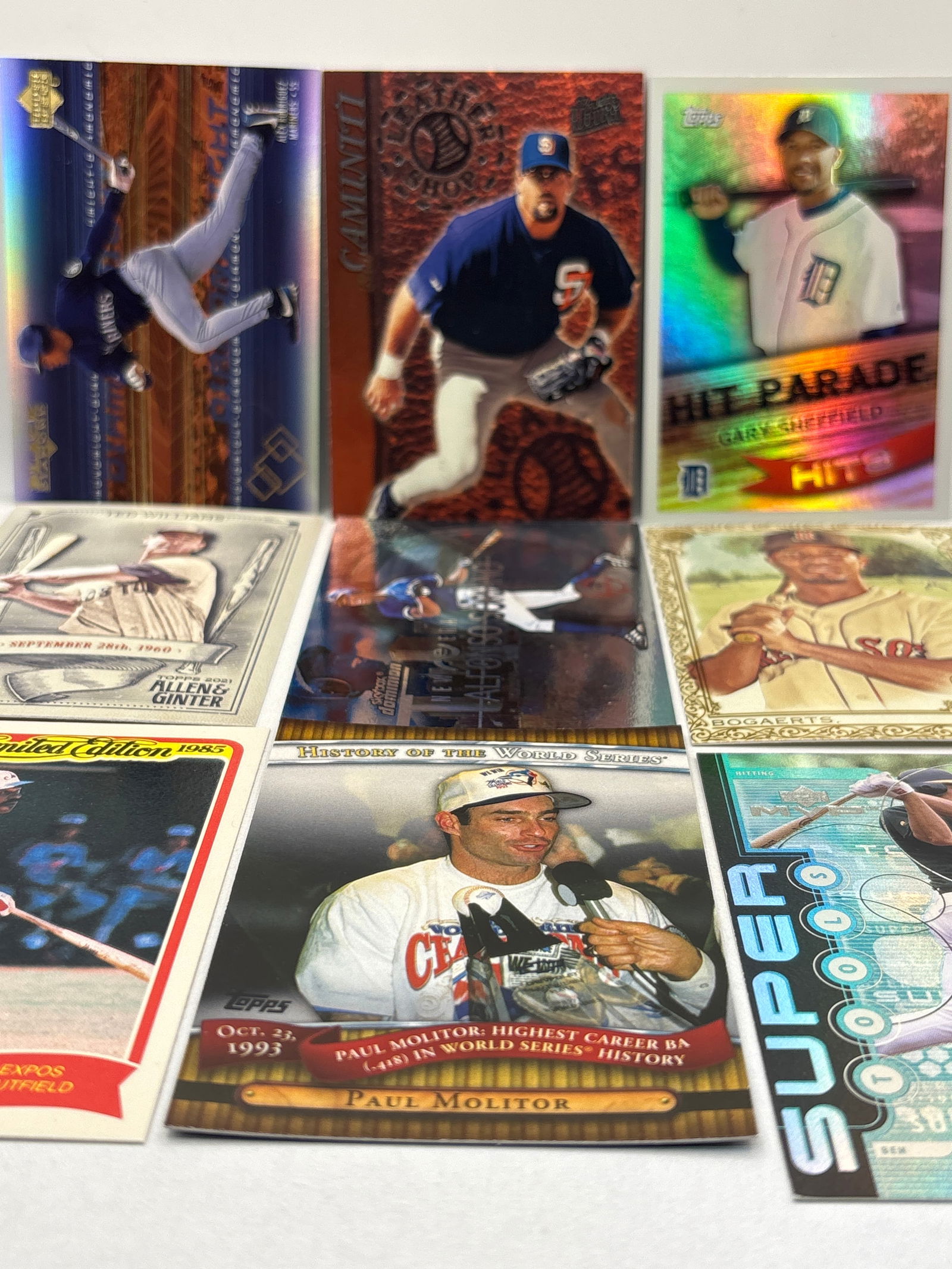 VINTAGE MLB BASEBALL INSERT LOT: THE HOBBY BOX