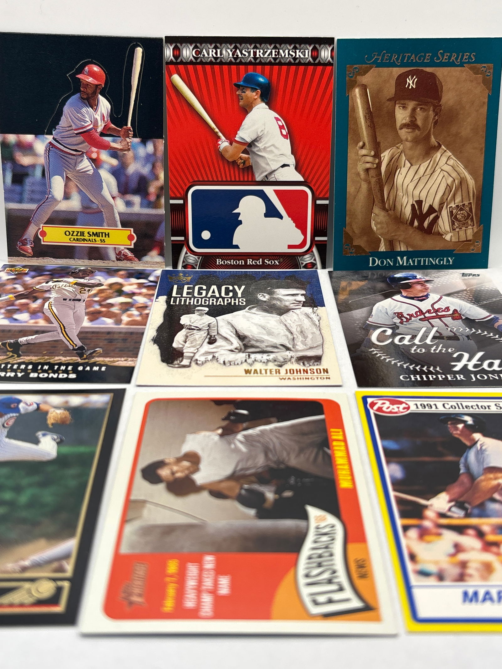VINTAGE MLB BASEBALL INSERT LOT: THE HOBBY BOX