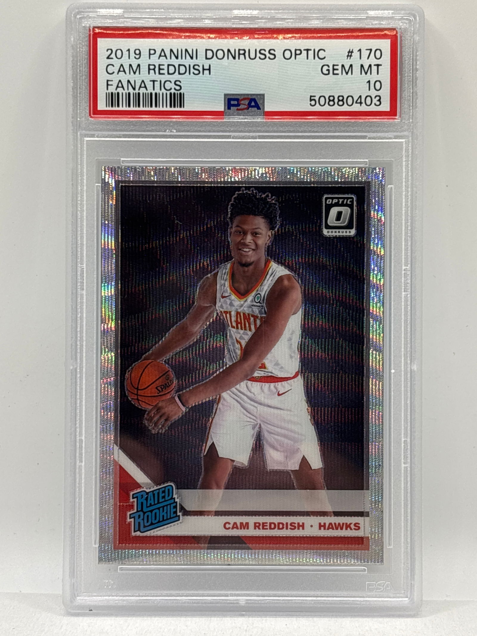 2019 PANINI DONRUSS OPTIC CAM REDDISH FANATICS WAVE PRIZM HOLO RATED ROOKIE GRADED PSA GEM MINT 10: THE HOBBY BOX