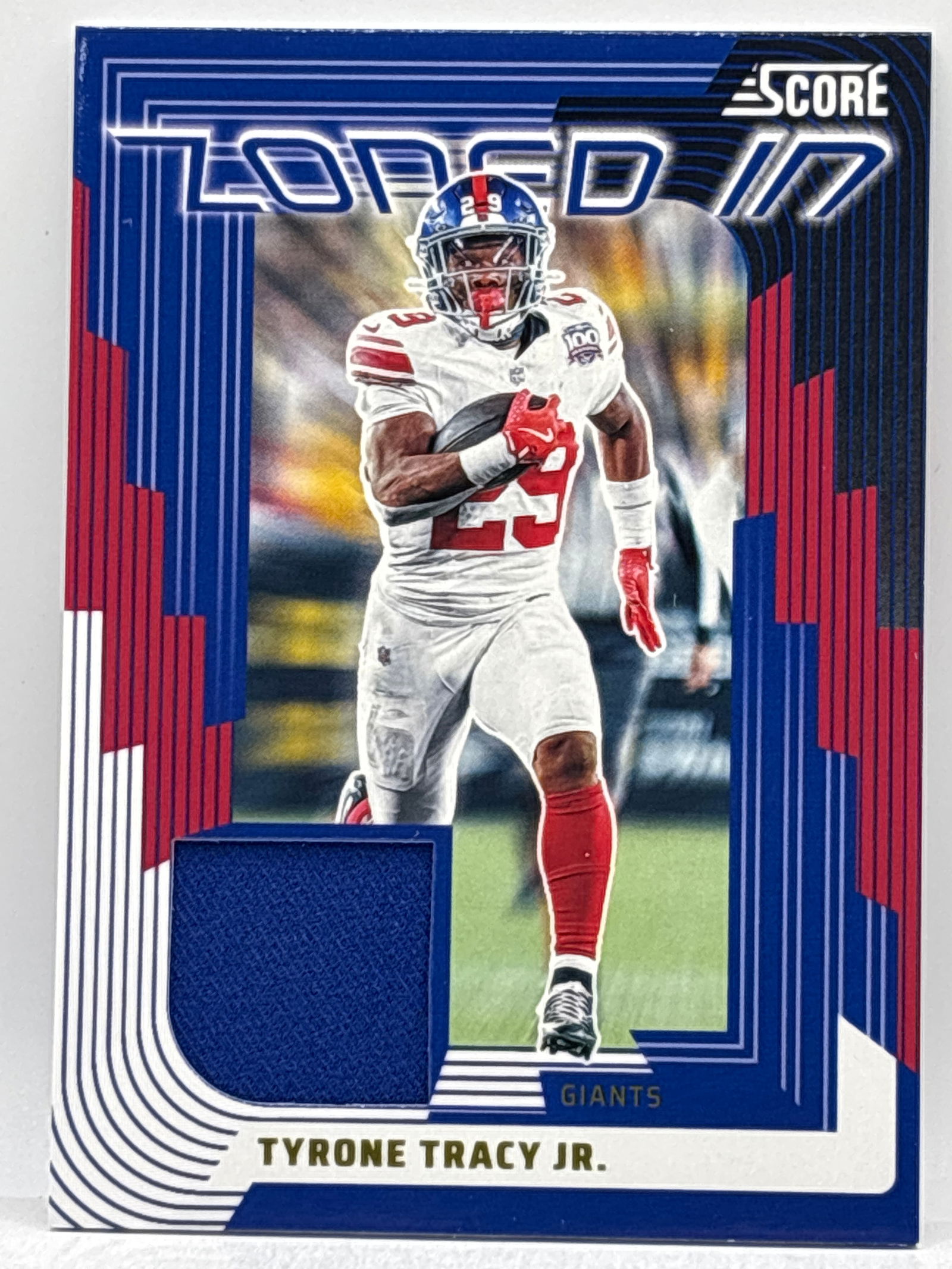 2025 PANINI SCORE TYRONE TRACY JR ZONED IN MEMORABILIA PATCH: THE HOBBY BOX