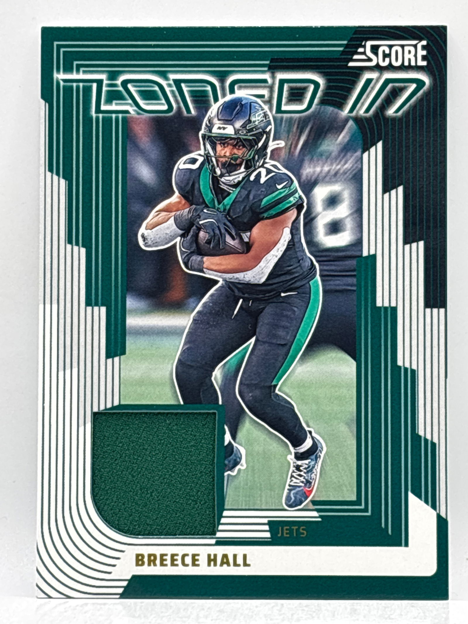 2025 PANINI SCORE BREECE HALL ZONED IN MEMORABILIA PATCH: THE HOBBY BOX