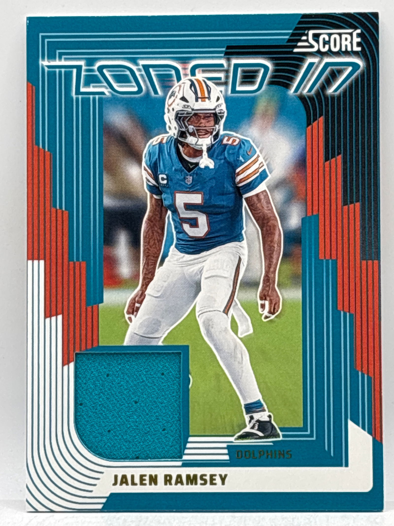 2025 PANINI SCORE JALEN RAMSY ZONED IN MEMORABILIA PATCH: THE HOBBY BOX