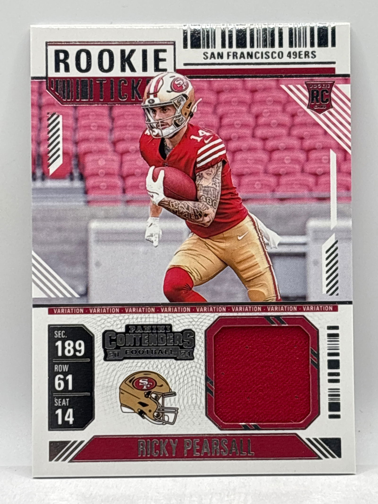 2025 PANINI CONTENDERS RICKY PEARSALL ROOKIE TICKET ROOKIE PATCH: THE HOBBY BOX