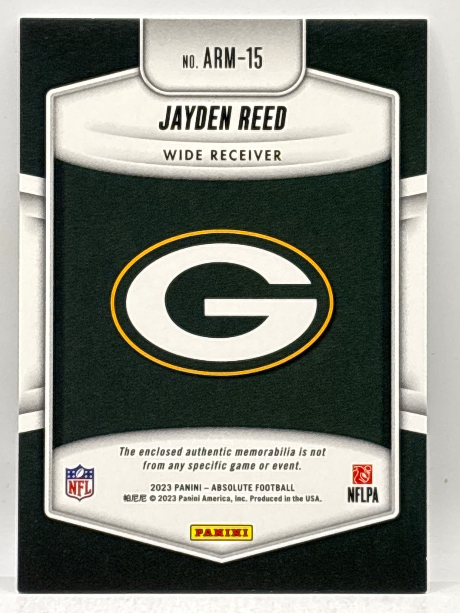 2023 PANINI ABSOLUTE JAYDEN REED ROOKIE PATCH - 2
