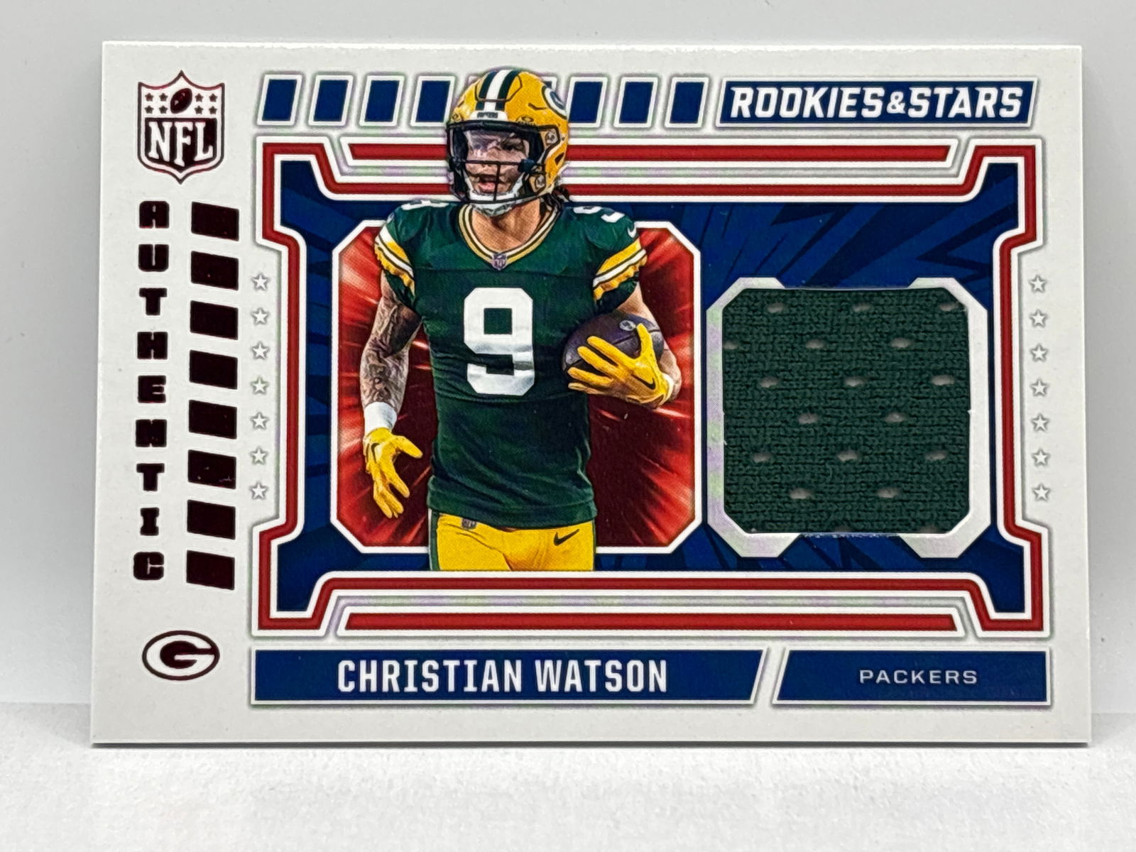 2024 PANINI ROOKIES & STARS CHRISTIAN WATSON AUTHENTIC MEMORABILIA PATCH: THE HOBBY BOX