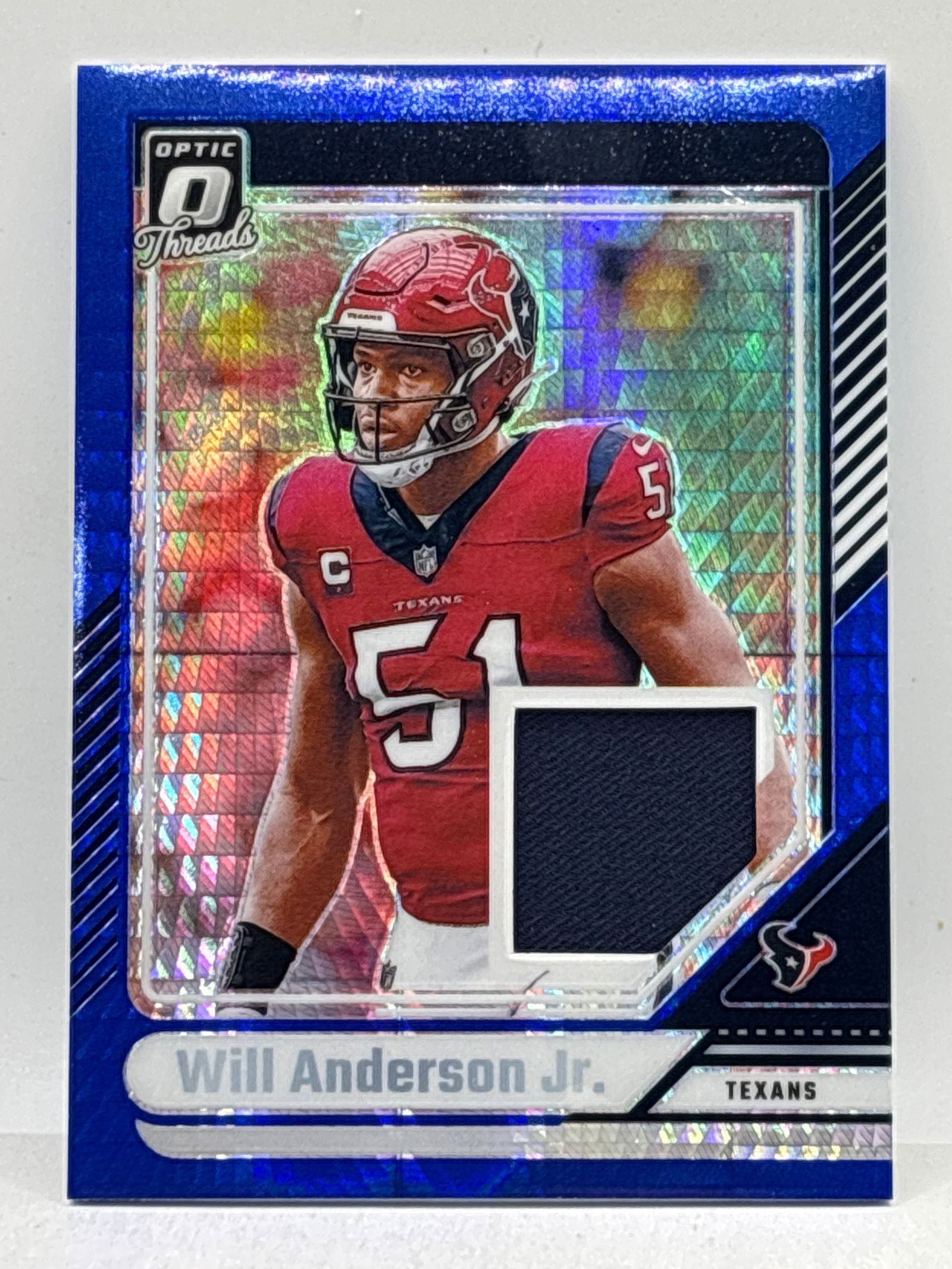 2024 PANINI DONRUSS OPTIC WILL ANDERSON JR BLUE PULSAR PRIZM HOLO MEMORABILIA PATCH (1 of 2)