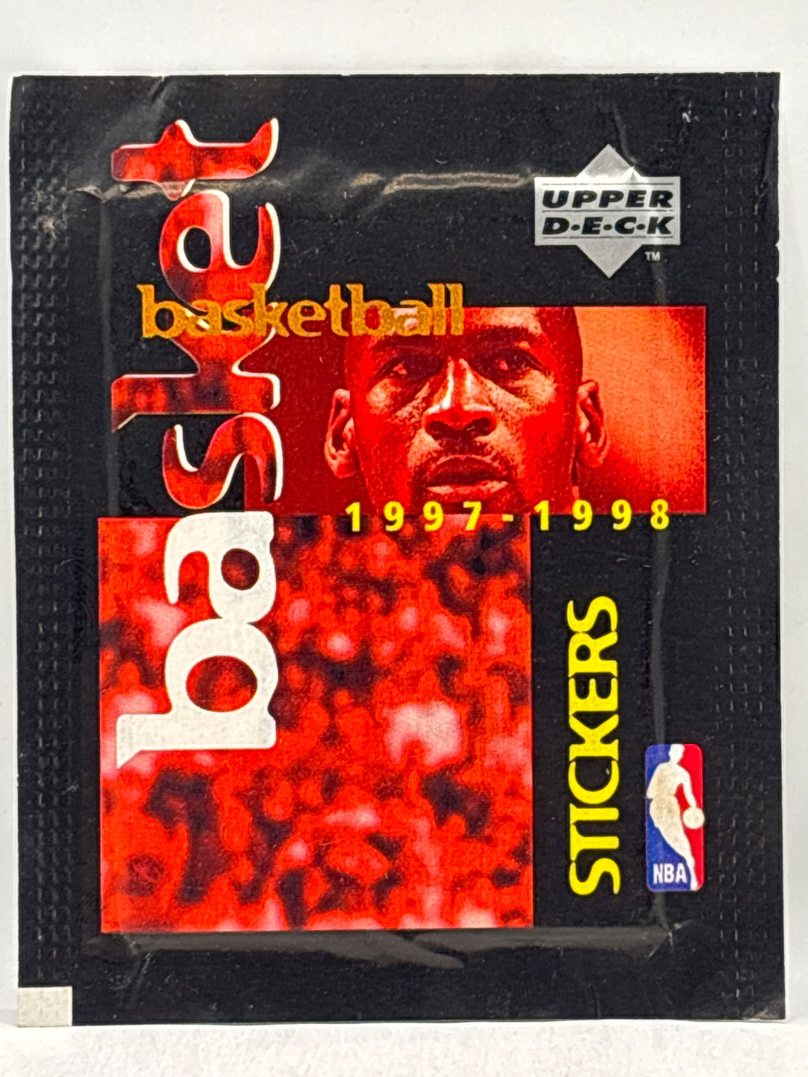 1997-98 UPPER DECK NBA BASKETBALL STICKER PACK: THE HOBBY BOX