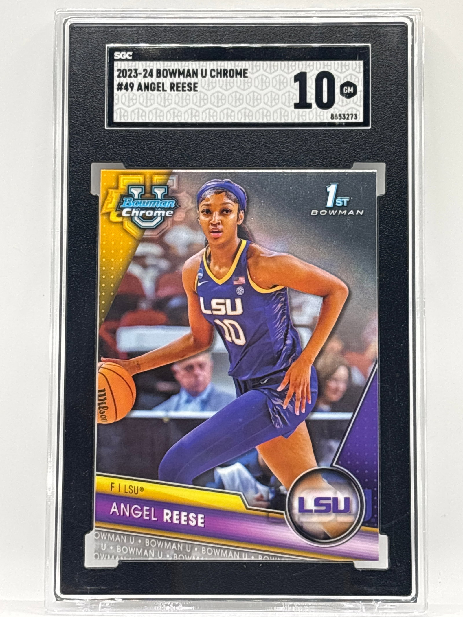 2023-24 BOWMAN UNIVERSITY CHROME ANGEL REESE 1ST BOWMAN ROOKIE CARD GRADED SGC GEM MINT 10: THE HOBBY BOX