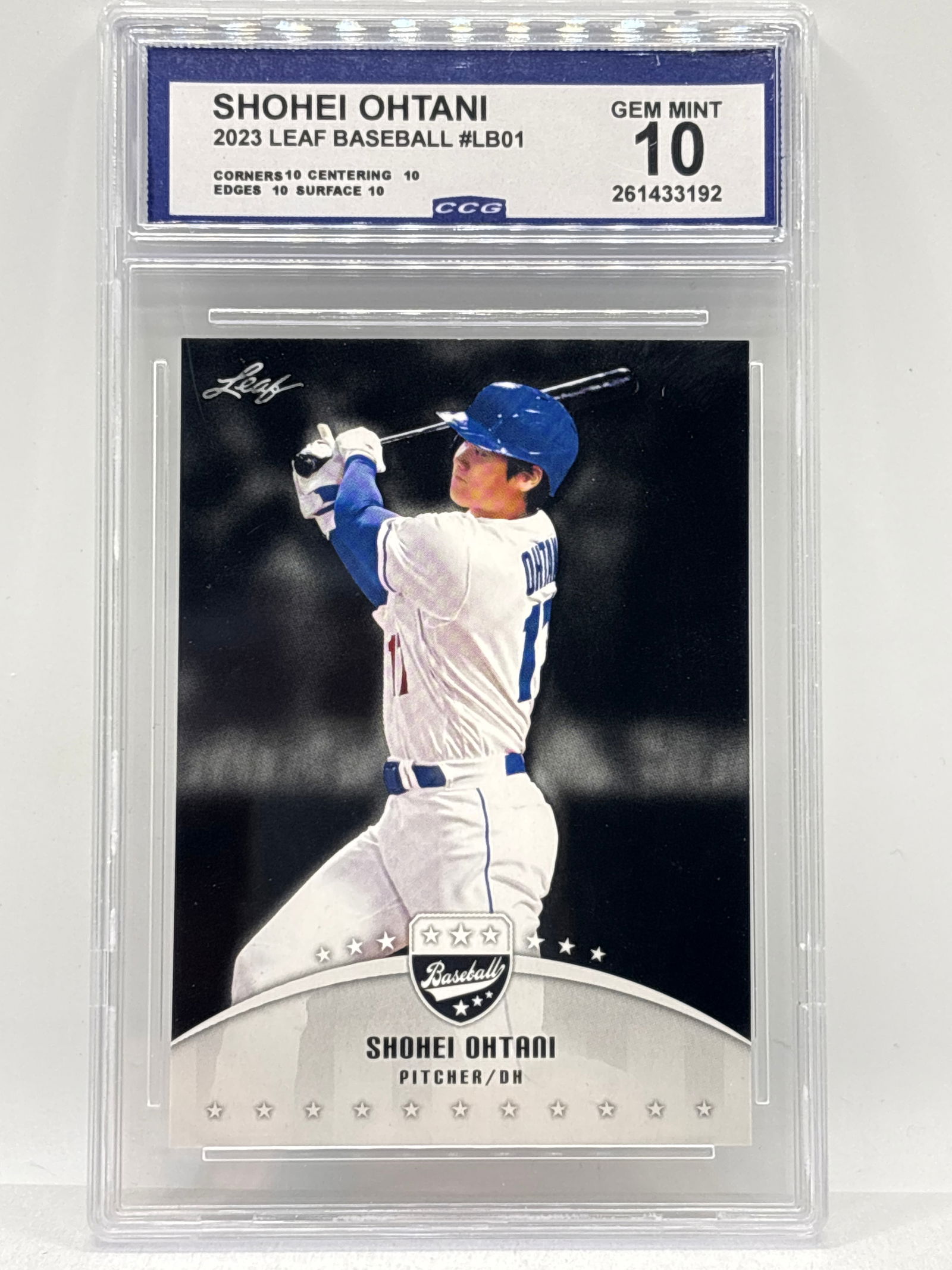 2023 LEAF BASEBALL SHOHEI OHTANI INSERT GRADED GEM MINT 10: THE HOBBY BOX