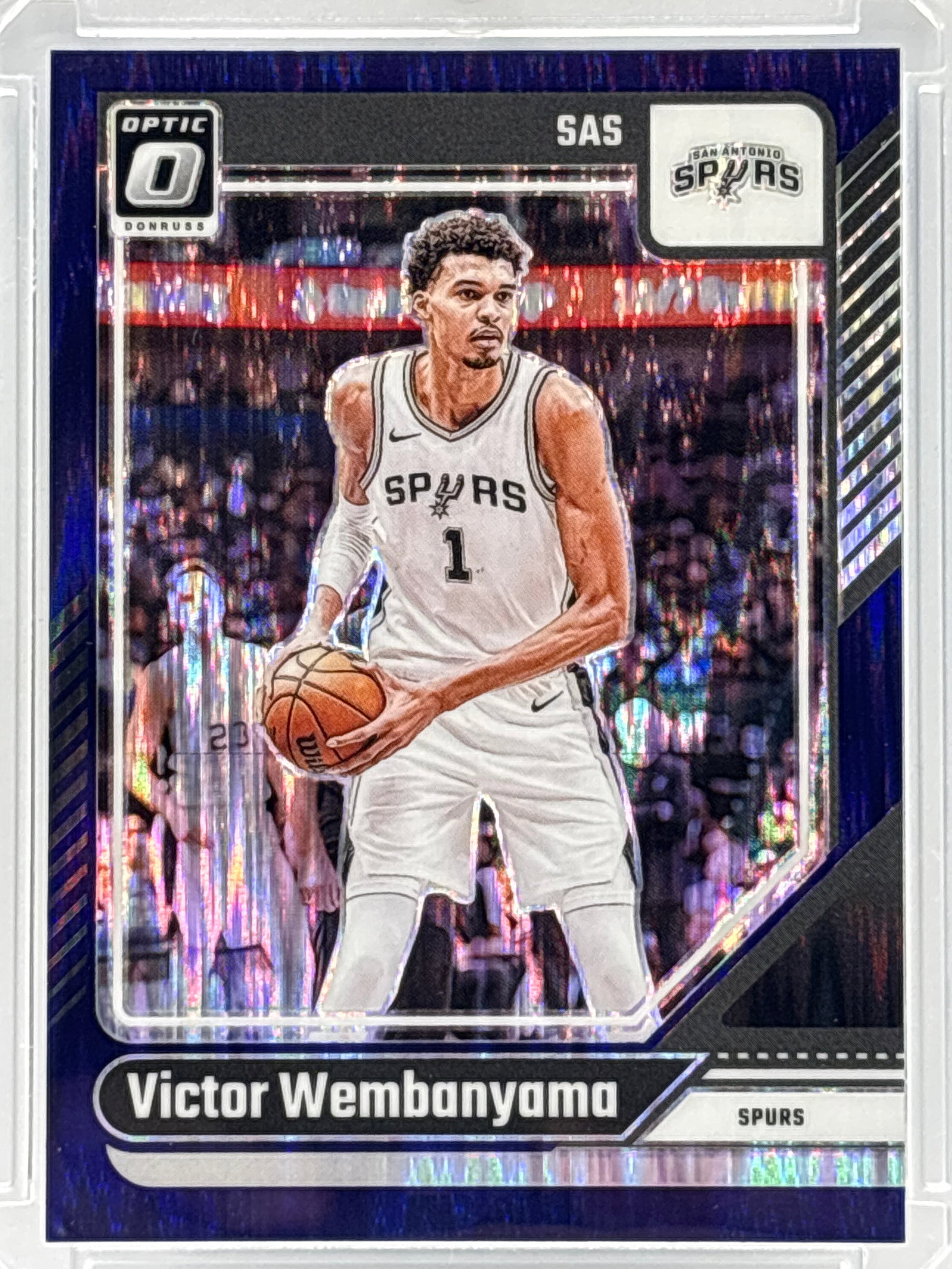 2024-25 PANINI DONRUSS OPTIC VICTOR WEMBANYAMA PURPLE SHOCK PRIZM HOLO SP: THE HOBBY BOX