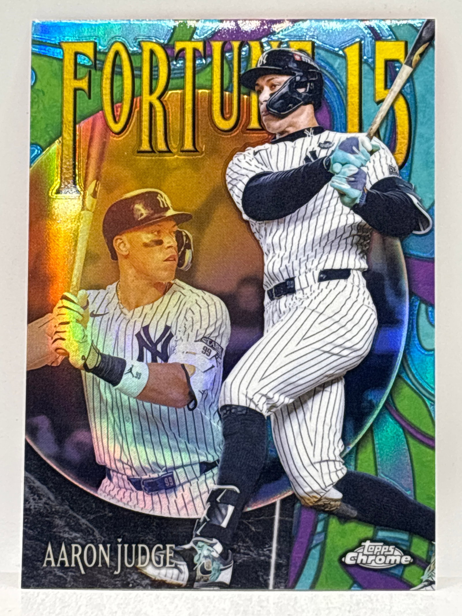 2025 TOPPS CHROME AARON JUDGE FORTUNE 15 INSERT (1 of 2)