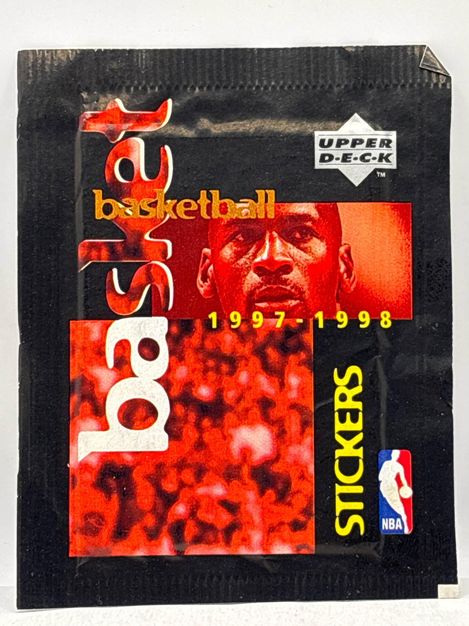 1997-98 UPPER DECK NBA BASKETBALL STICKER PACK: THE HOBBY BOX