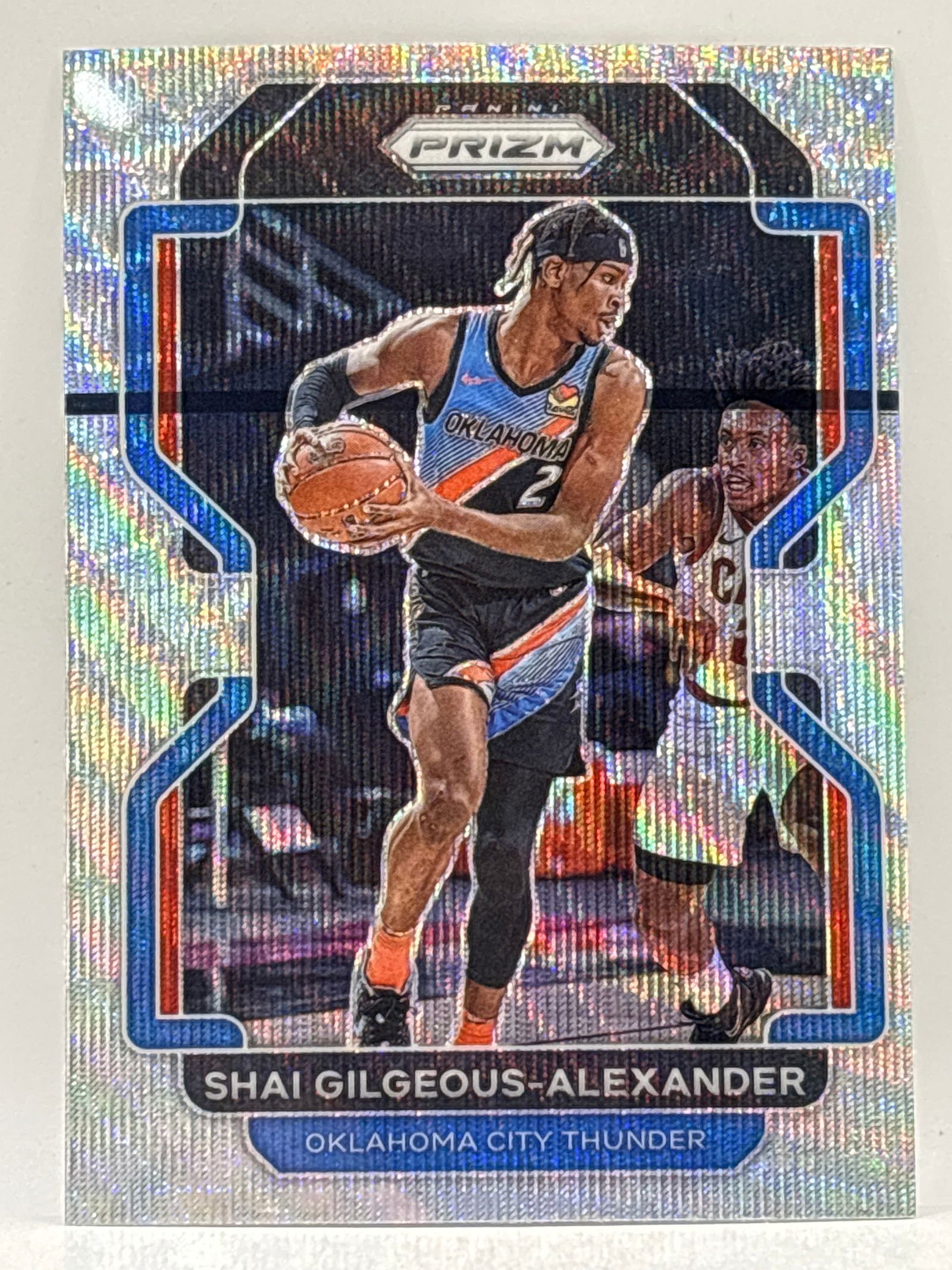 2021-22 PANINI PRIZM SHAI GILGEOUS-ALEXANDER SILVER WAVE PRIZM HOLO SP: THE HOBBY BOX