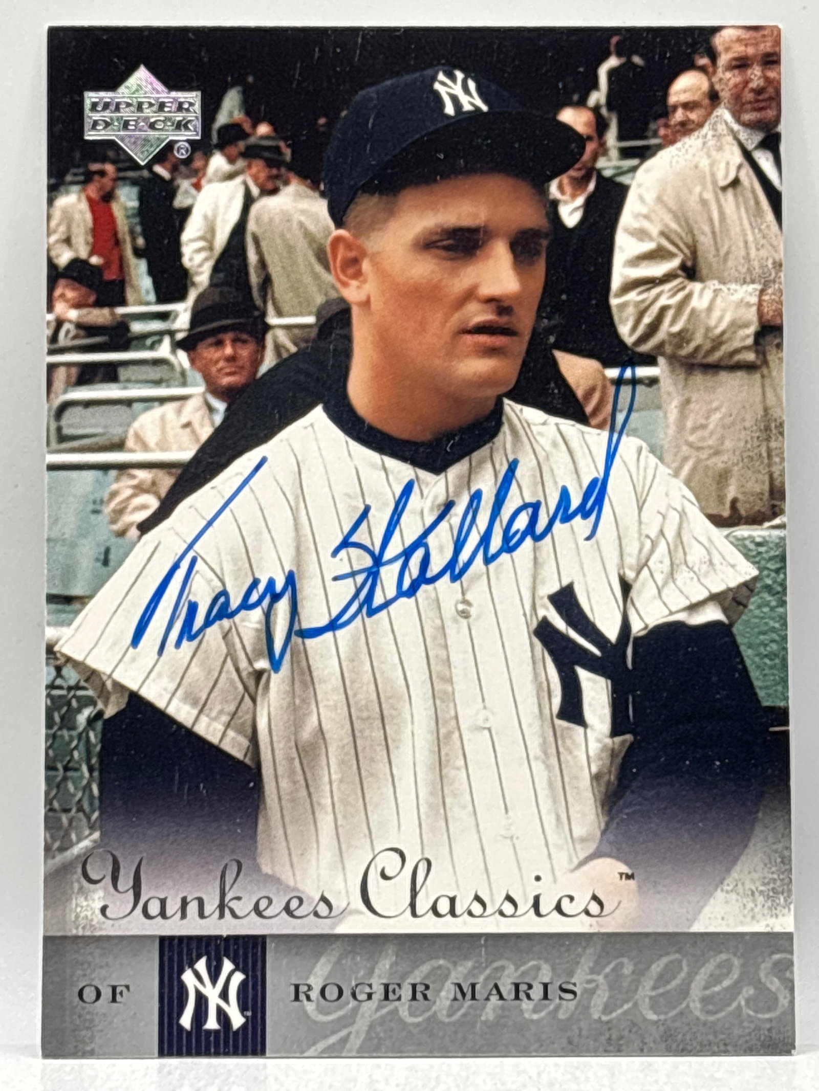 1/1 HUGE ERROR CARD!! 2004 UPPER DECK ROGER MARIS CLASSICS AUTO BY TRACY STALLARD ON-CARD: THE HOBBY BOX