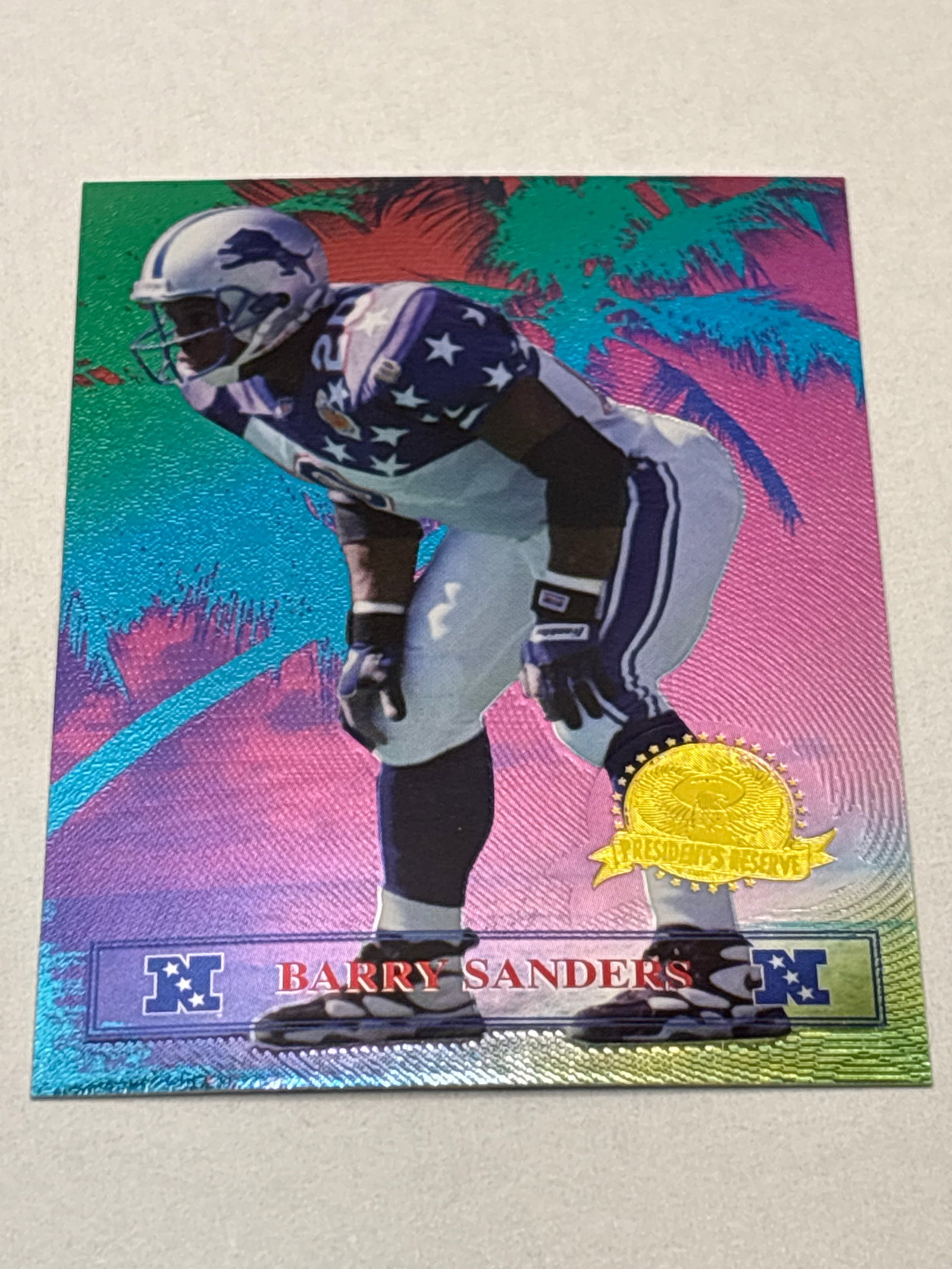 1996 COLLECTORS EDGE BARRY SANDERS PRESIDENTS RESERVE: THE HOBBY BOX
