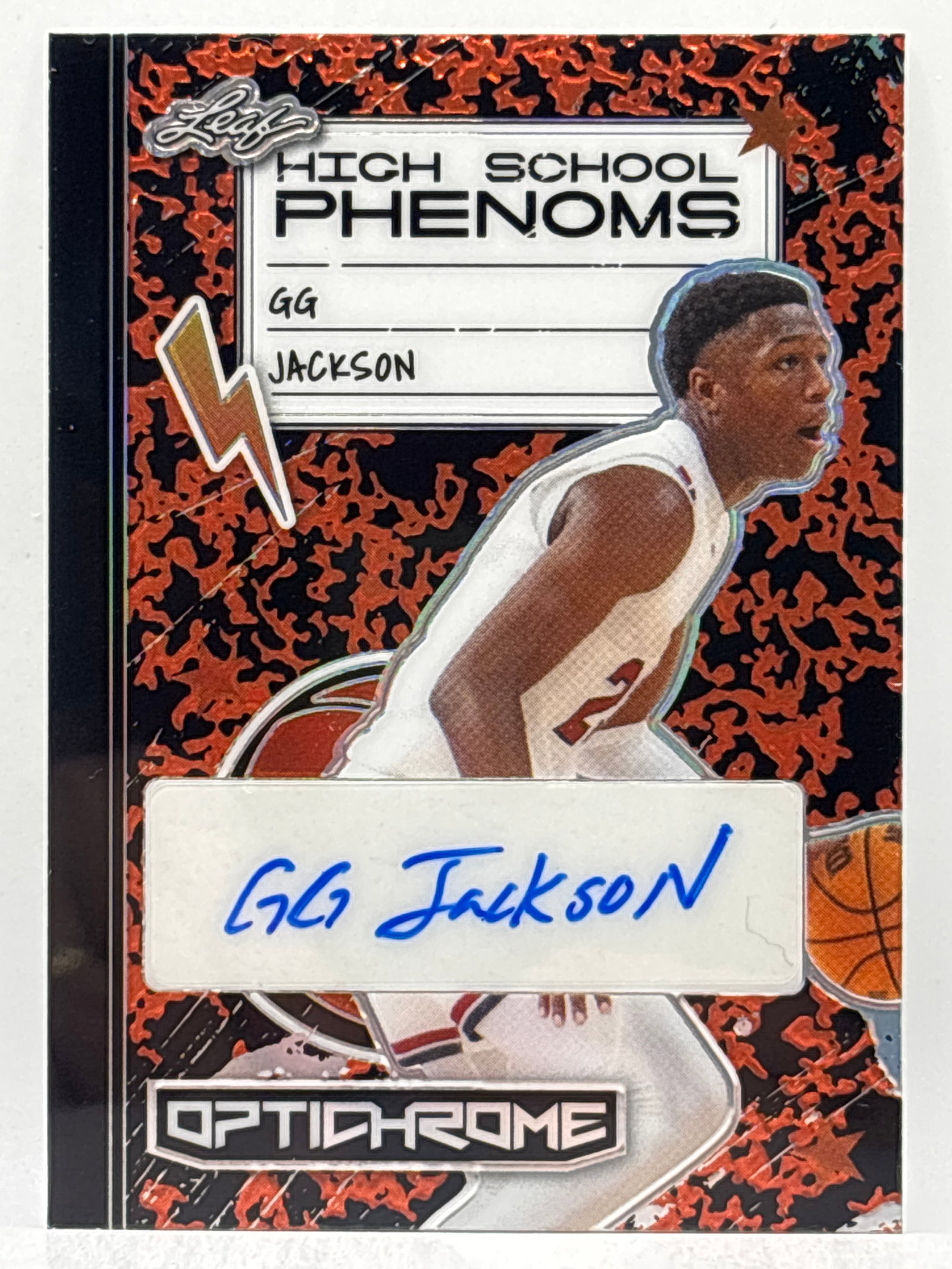 /4 2023 LEAF OPTICHROME GG JACKSON AUTOGRAPHED HIGH SCHOOL PHENOMS ROOKIE CARD: THE HOBBY BOX