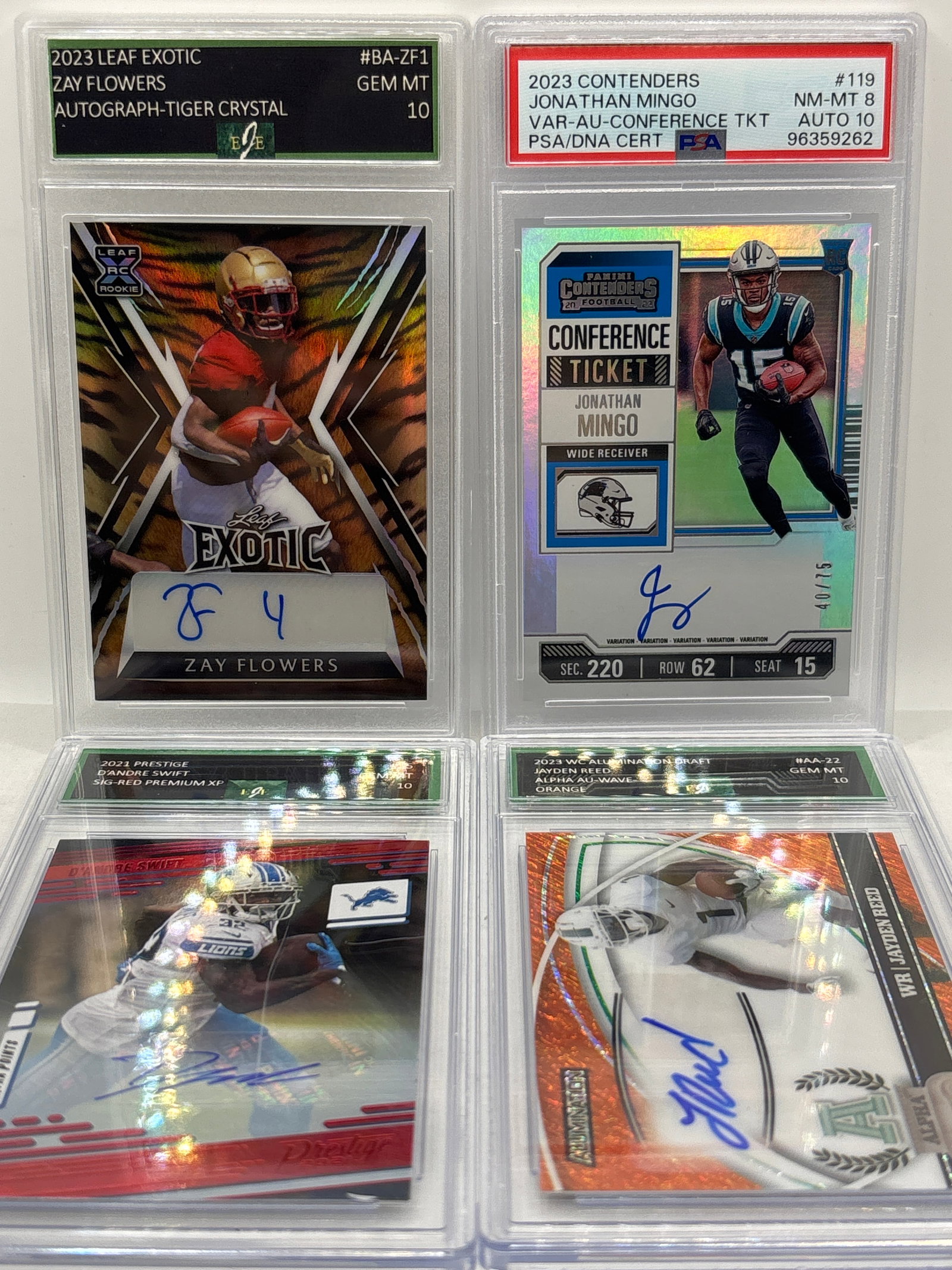 NFL ROOKIE SUPER STARS AUTOGRAPHED ROOKIE SLAB LOT (1 of 8)