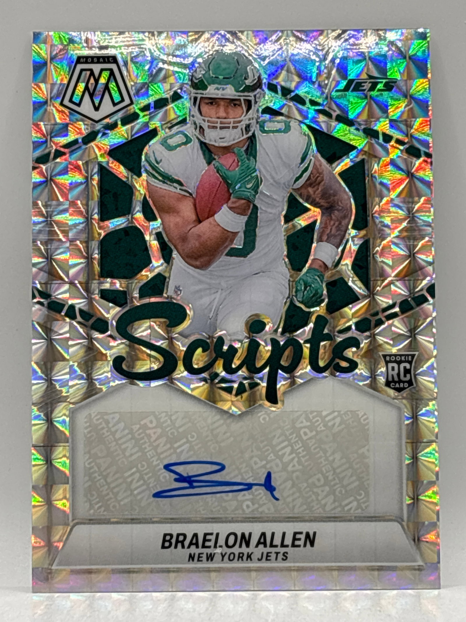 2024 PANINI MOSAIC SCRIPTS BRAELON ALLEN AUTOGRAPHED PRIZM HOLO ROOKIE CARD: THE HOBBY BOX