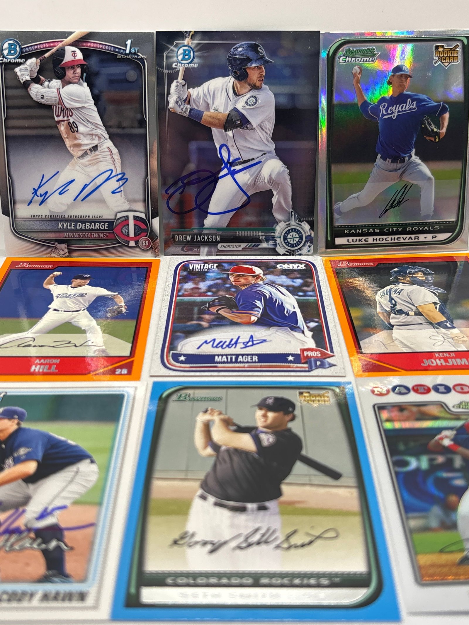 MLB 9-CARD AUTOGRAPHED LOT - ON CARD OR FACSIMILE (1 of 4)