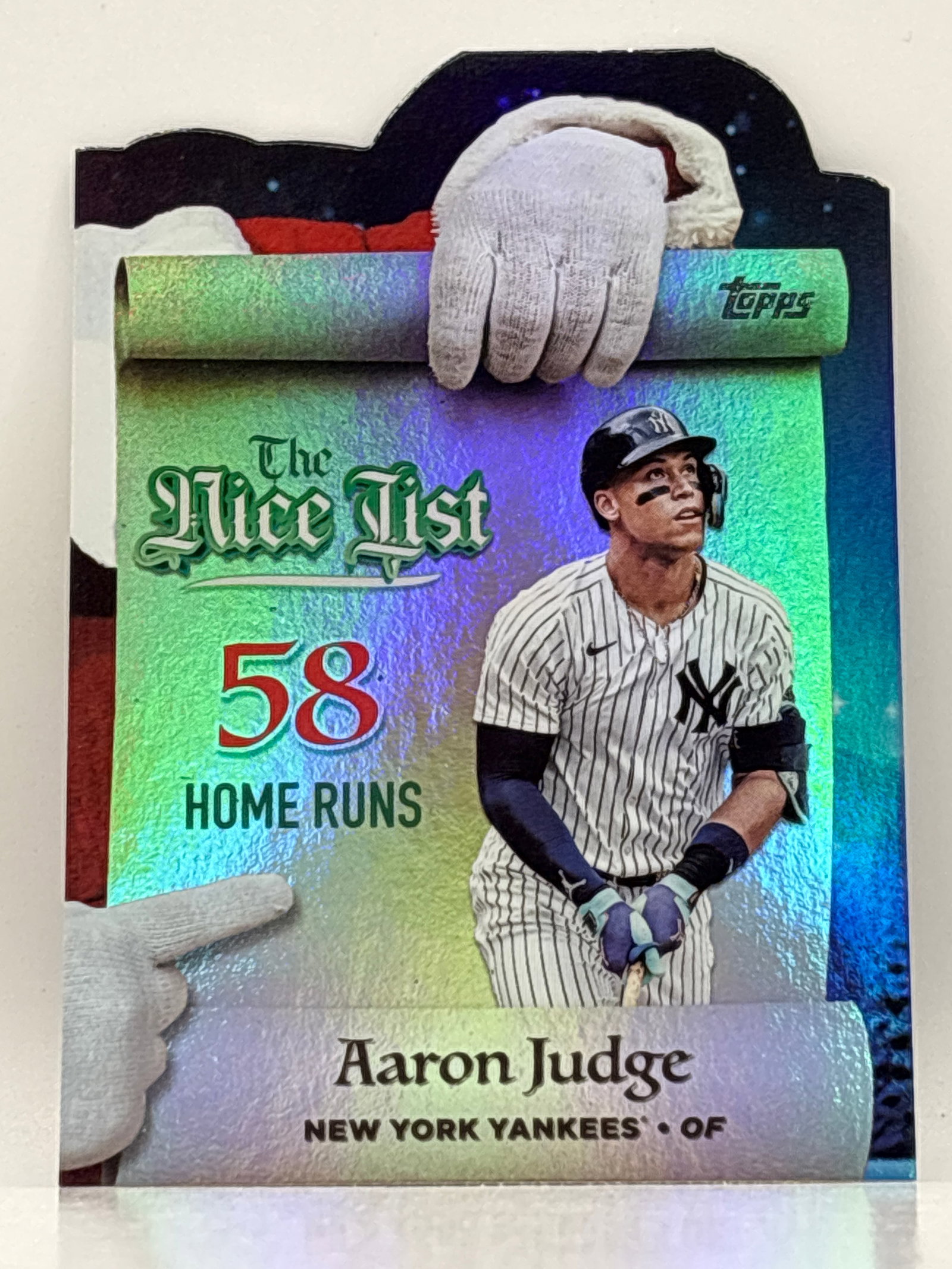 2025 TOPPS THE NICE LIST AARON JUDGE DIE-CUT INSERT: THE HOBBY BOX
