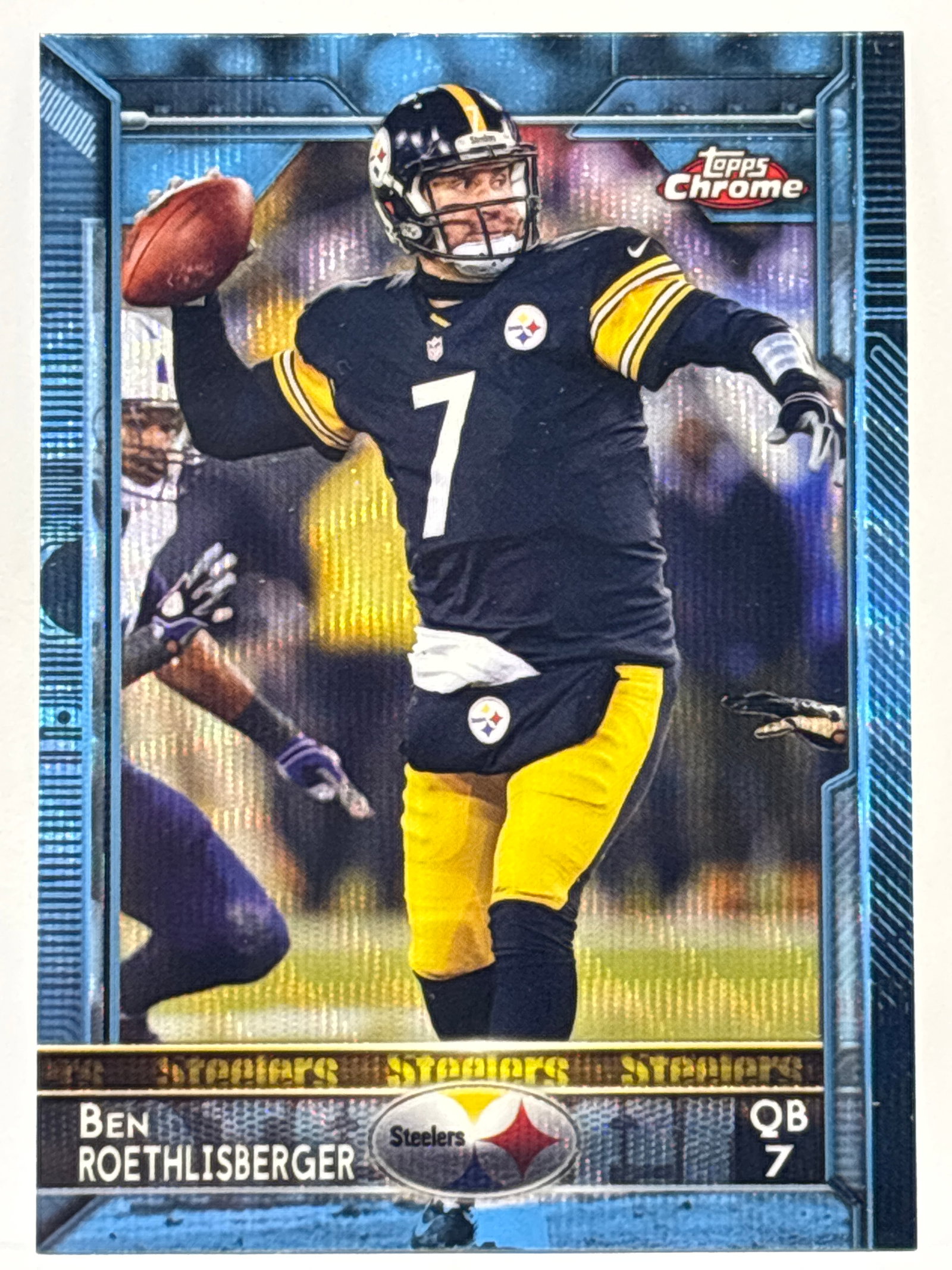 2015 TOPPS CHROME BEN ROETHLESBERGER BLUE WAVE 2ND YEAR: THE HOBBY BOX