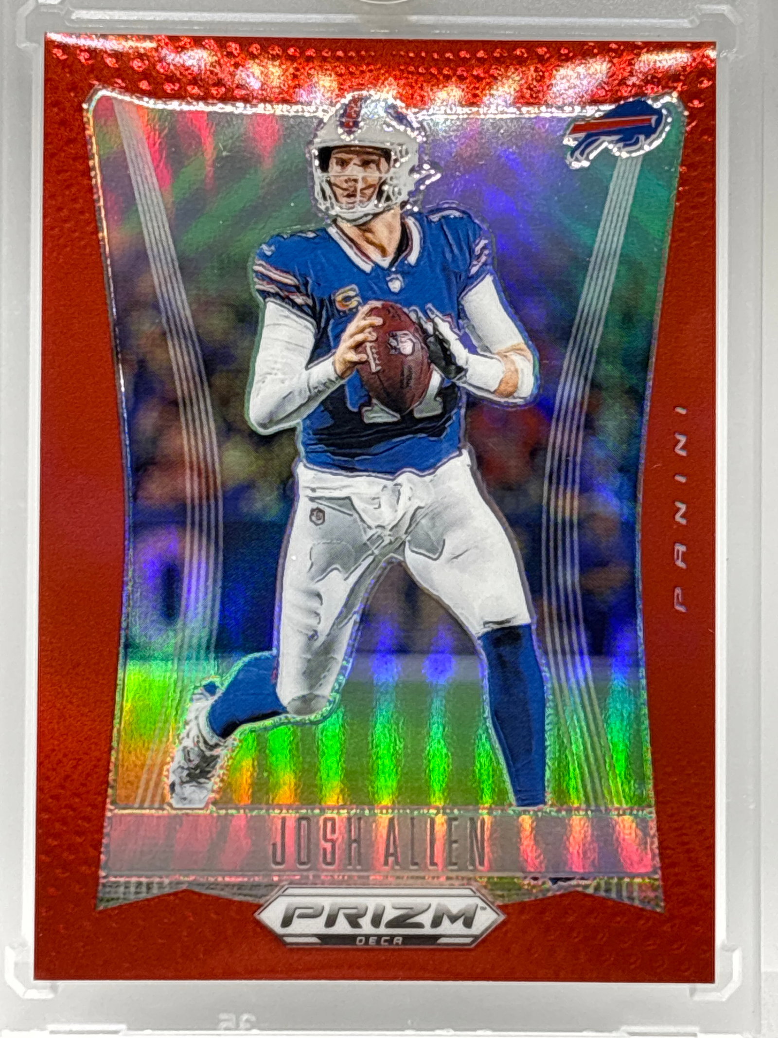 /199 2024 PANINI PRIZM DECA JOSH ALLEN RED PRIZM HOLO SP: THE HOBBY BOX