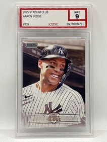 2025 STADIUM CLUB AARON JUDGE GRADED MINT 9