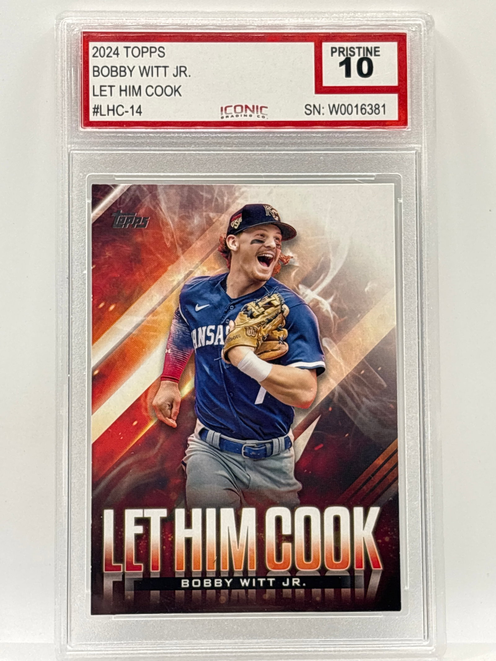 2024 TOPPS BOBBY WITT JR LET HIM COOK INSERT GRADED ICONIC PRISTINE 10: THE HOBBY BOX