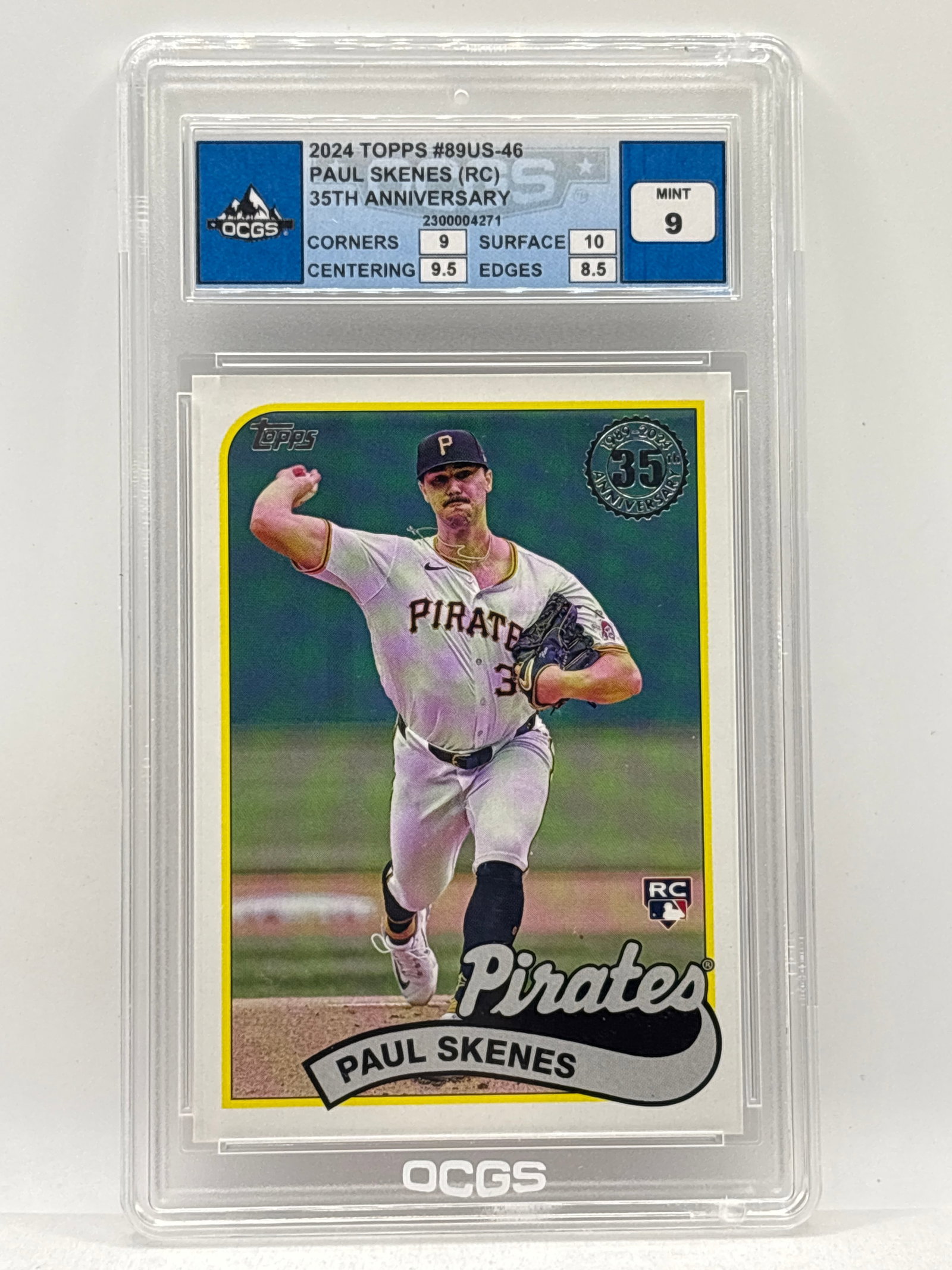 2024 TOPPS 35TH ANNIVERSARY PAUL SKENES ROOKIE CARD GRADED MINT 9: THE HOBBY BOX
