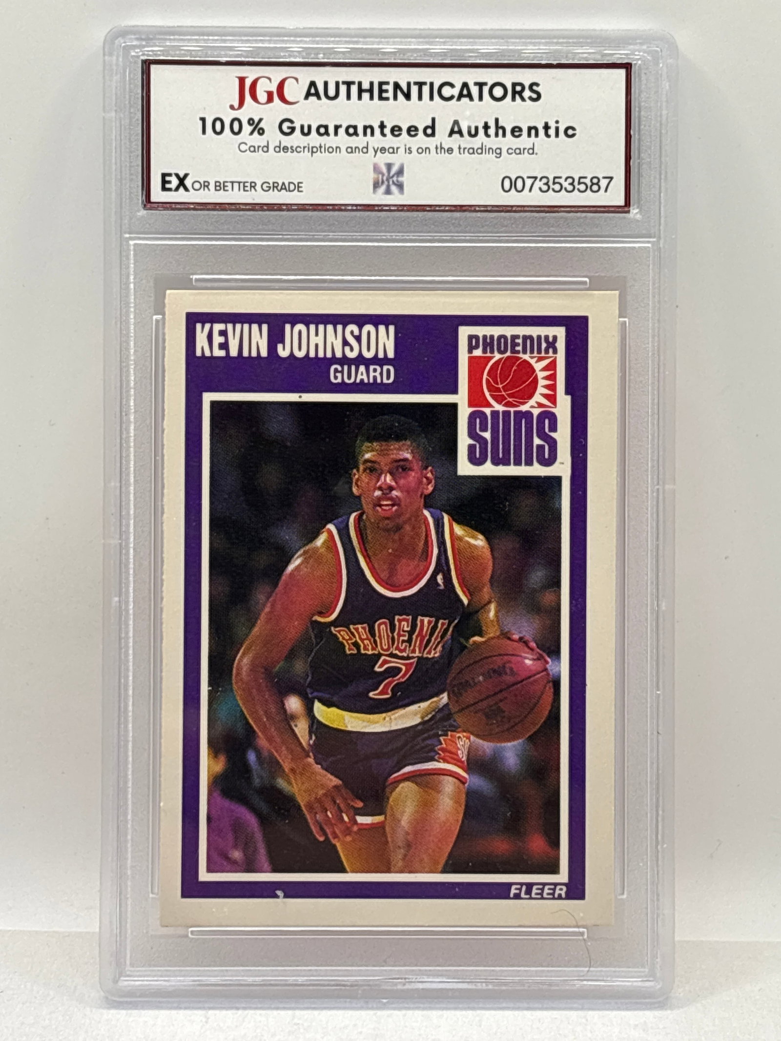 1989 FLEER KEVIN JOHNSON SLAB EX OR BETTER: THE HOBBY BOX