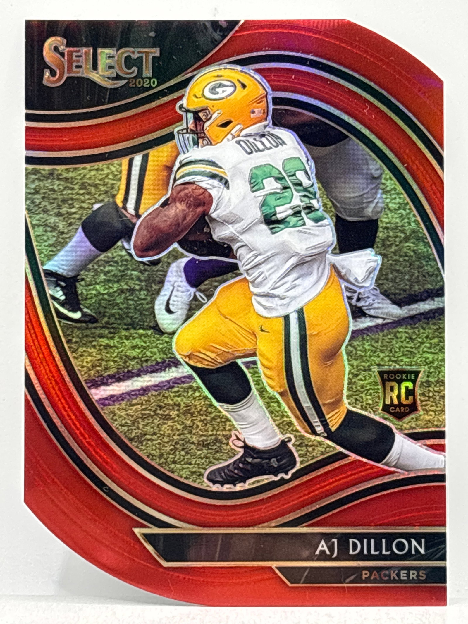 2020 PANINI SELECT FIELD LEVEL AJ DILLON RED DIE-CUT PRIZM HOLO SP ROOKIE CARD: THE HOBBY BOX