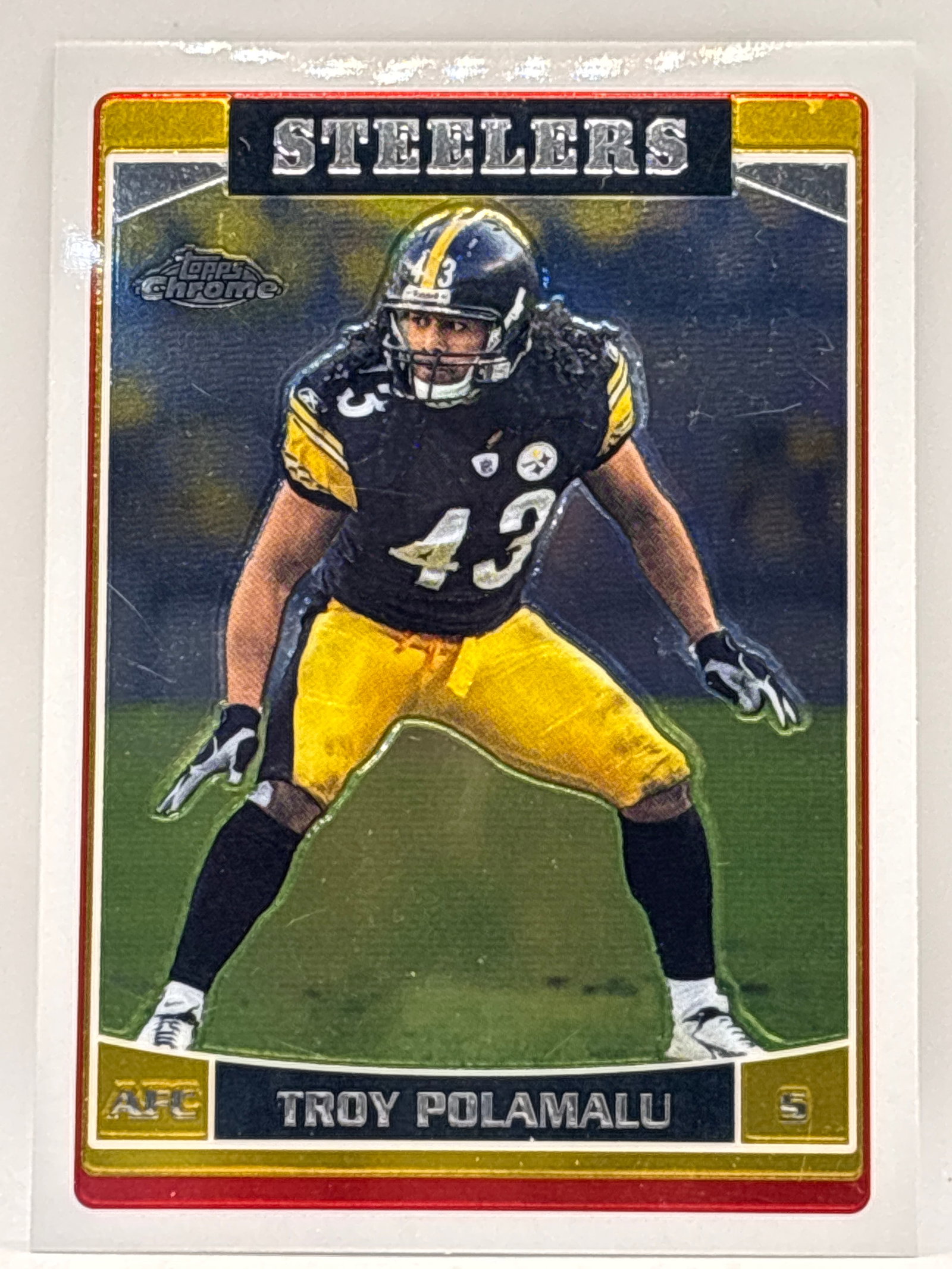 2006 TOPPS CHROME TROY POLAMALU 3RD YEAR CARD: THE HOBBY BOX