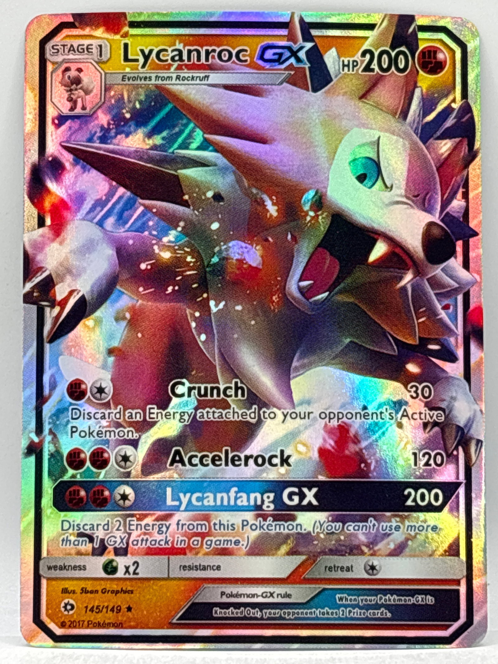 2017 POKÉMON LYCANROC EX 145/149 SUN & MOON BLACK STAR PROMO HOLO: THE HOBBY BOX - CHOOSE ARRANGE YOUR OWN SHIPPING AT CHECKOUT FOR LOWER SHIPPING CHARGES