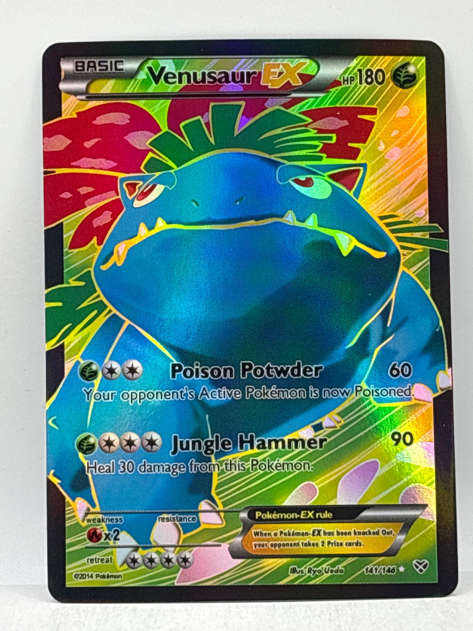 2014 POKÉMON VENUSAUR EX 141/146 ULTRA RARE FULL ART HOLO: THE HOBBY BOX-CHOOSE ARRANGE YOUR OWN SHIPPING AT CHECKOUT FOR LOWER SHIPPING CHARGES