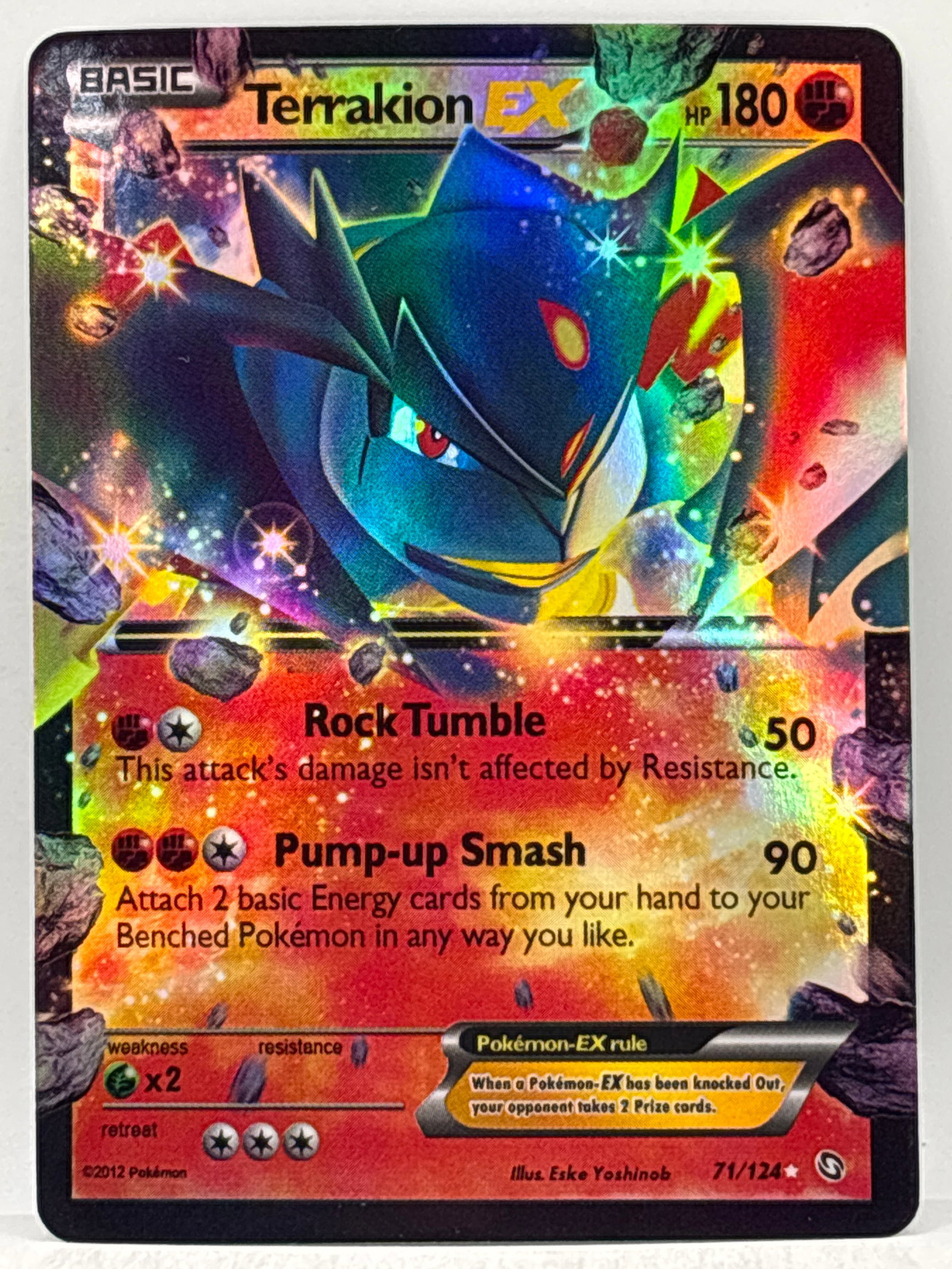 2012 POKÉMON TERRAKION EX 71/124 DRAGONS EXALTED ULTRA RARE HOLO: THE HOBBY BOX-CHOOSE ARRANGE YOUR OWN SHIPPING AT CHECKOUT FOR LOWER SHIPPING CHARGES