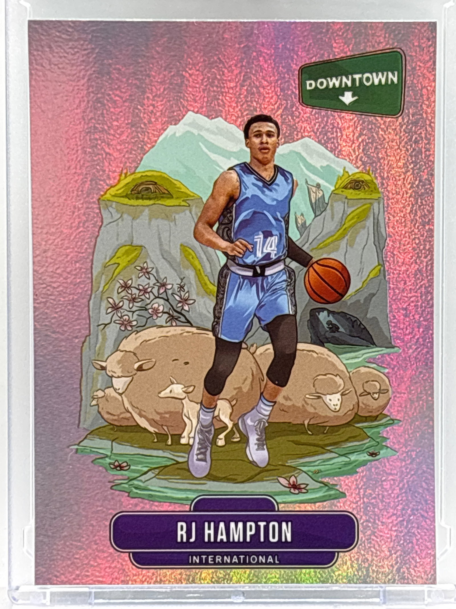 2020 PANINI COLLEGIATE CHRONICLES RJ HAMPTON DOWNTOWN SSP: THE HOBBY BOX - CHOOSE ARRANGE MY OWN SHIPPING OPTION WHEN YOU RECEIVE YOUR INVOICE FOR CHEAPER SHIPPING CHARGES