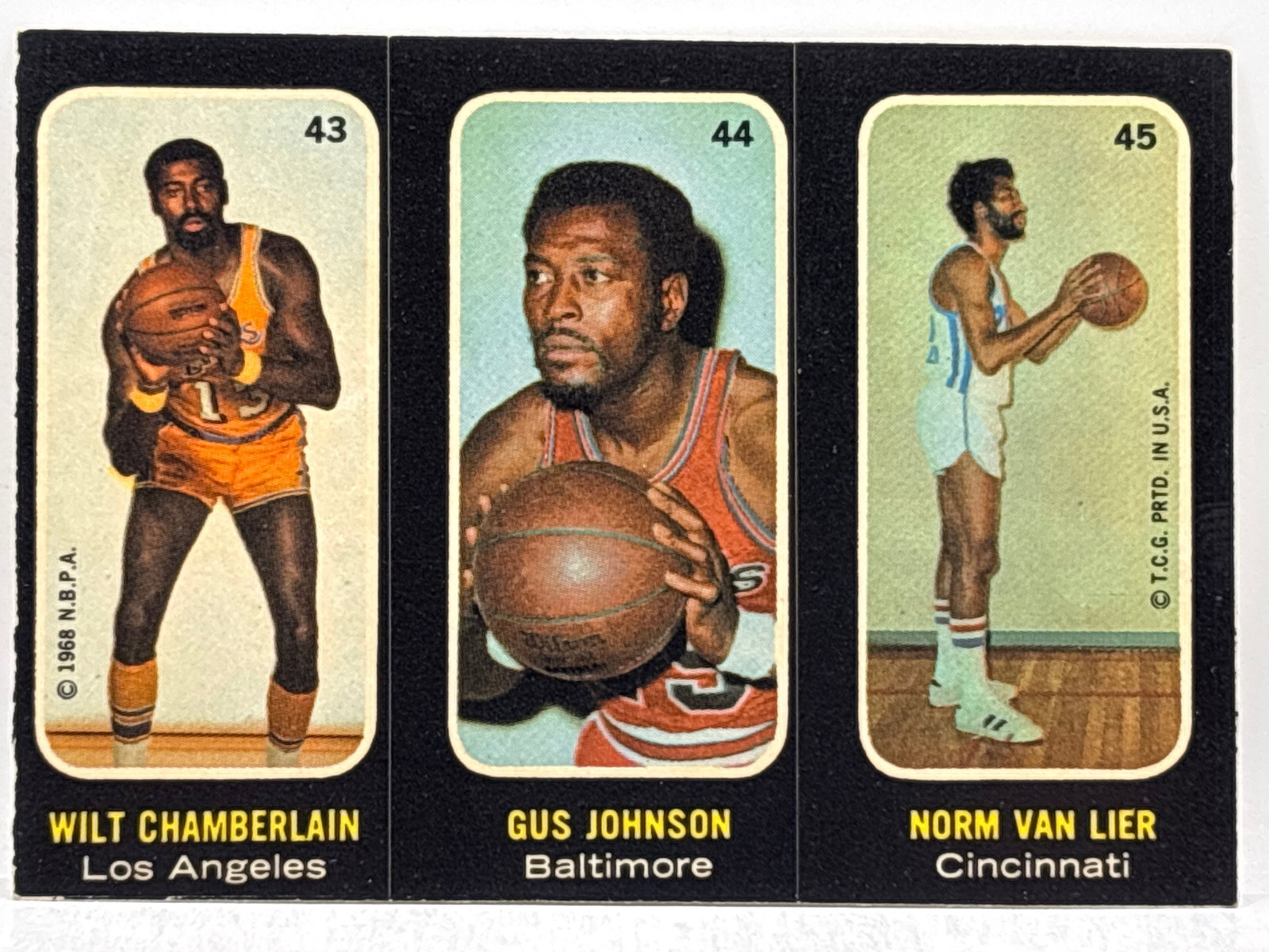 1971-72 TOPPS STICKERS TRIO WILT CHAMBERLAIN & GUS JOHNSON & NORM VAN LIER: THE HOBBY BOX - CHOOSE ARRANGE YOUR OWN SHIPPING WHEN YOU GET YOUR INVOICE FOR CHEAPER SHIPPING