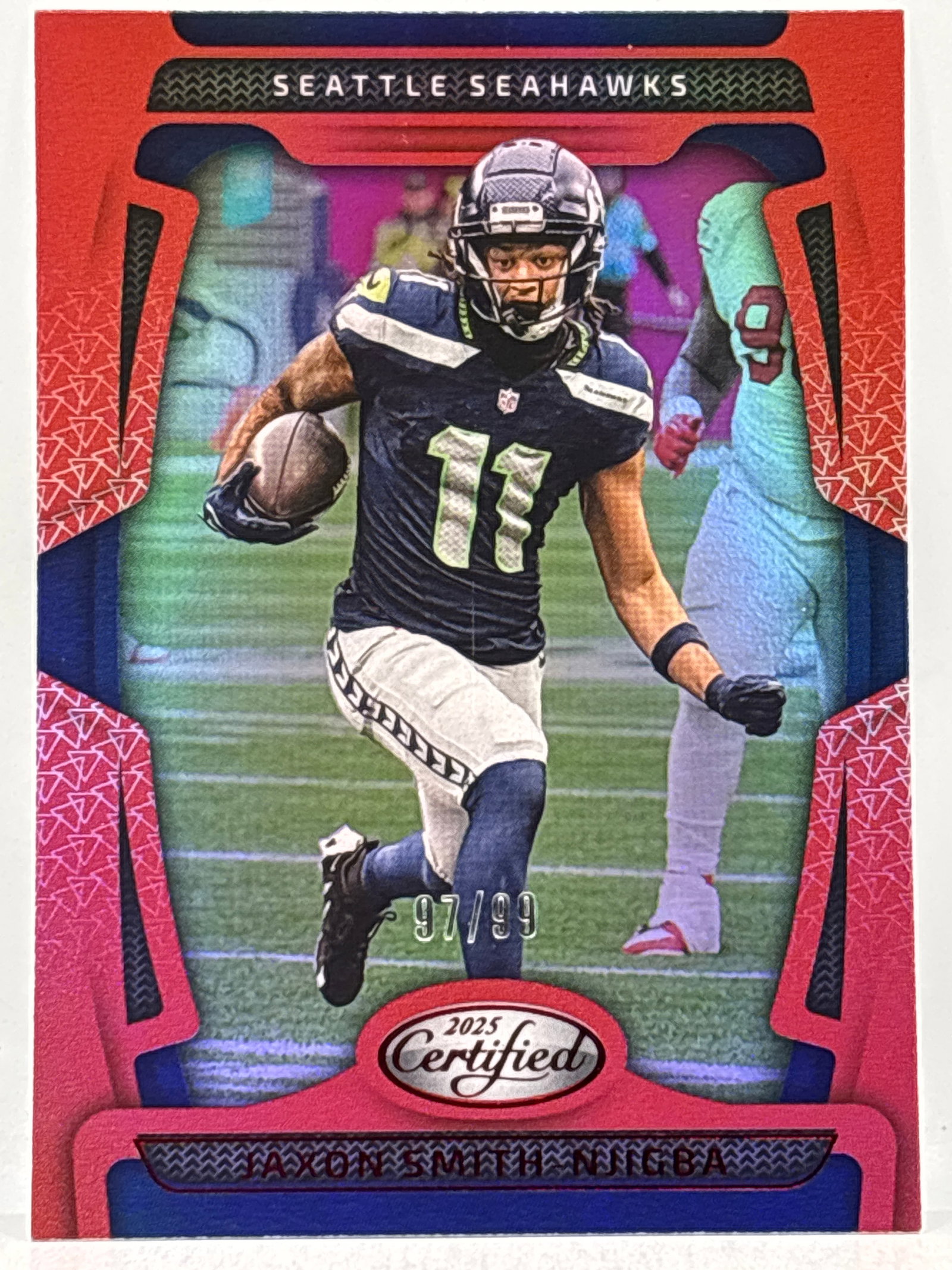 /99 2025 PANINI CERTIFIED JAXON SMITH-NJIGBA RED MIRROR: THE HOBBY BOX - CHOOSE ARRANGE YOUR OWN SHIPPING WHEN YOU GET YOUR INVOICE FOR CHEAPER SHIPPING