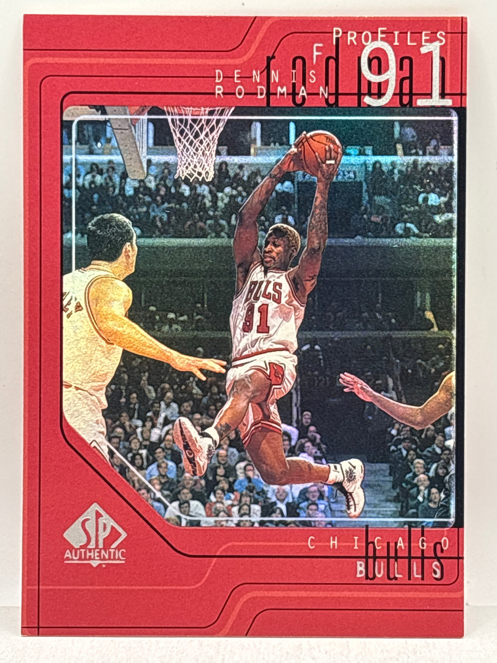 1998 UPPER DECK SP AUTHENTIC DENNIS RODMAN PROFILES INSERT HOLO - 2
