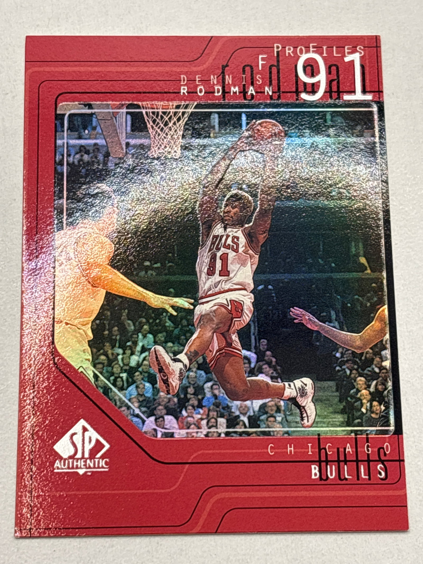 1998 UPPER DECK SP AUTHENTIC DENNIS RODMAN PROFILES INSERT HOLO - 3