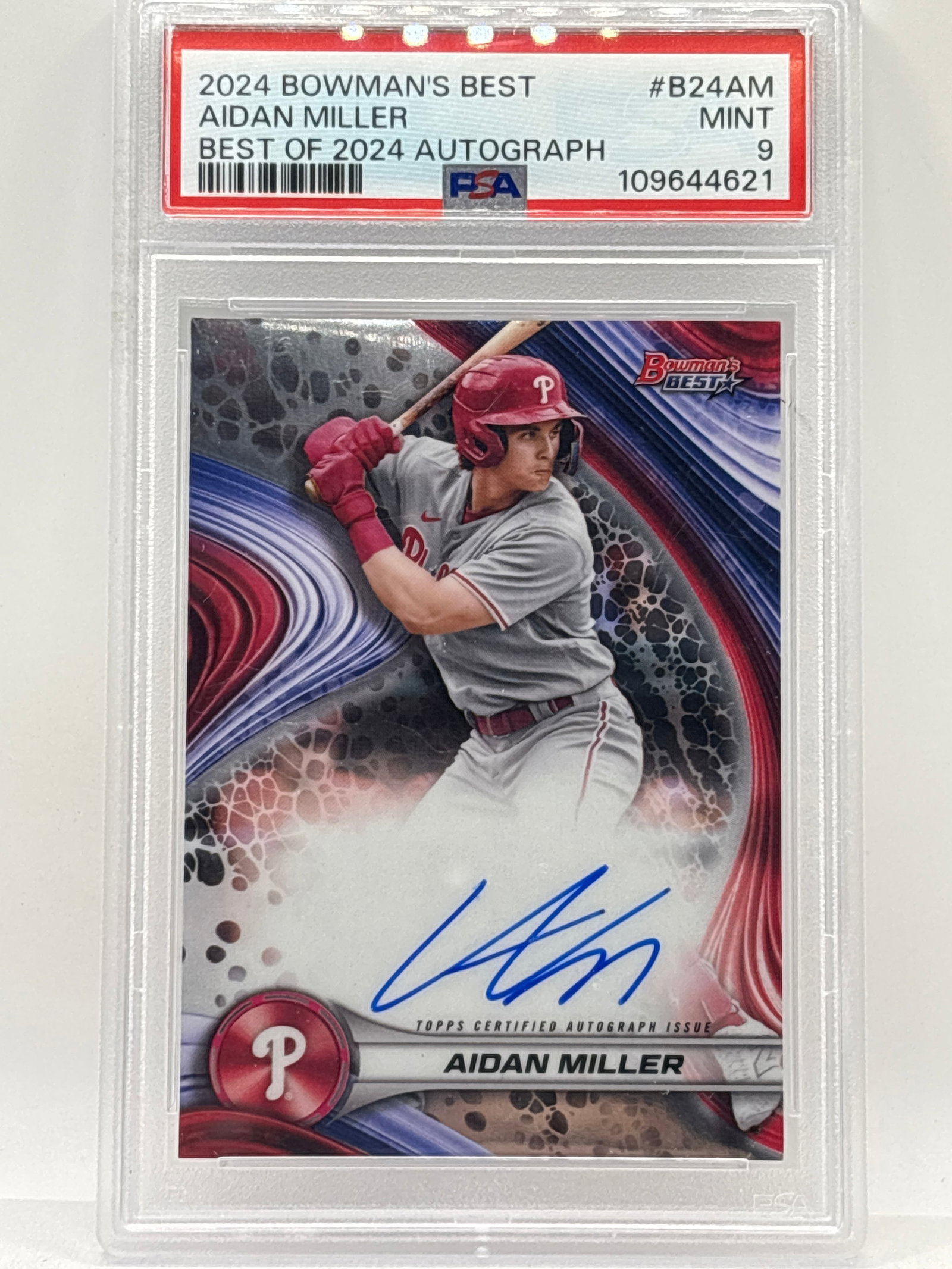 2024 BOWMANS BEST AIDAN MILLER BEST OF 2024 AUTOGRAPH GRADED PSA MINT 9: THE HOBBY BOX - CHOOSE ARRANGE YOUR OWN SHIPPING WHEN YOU GET YOUR INVOICE FOR CHEAPER SHIPPING