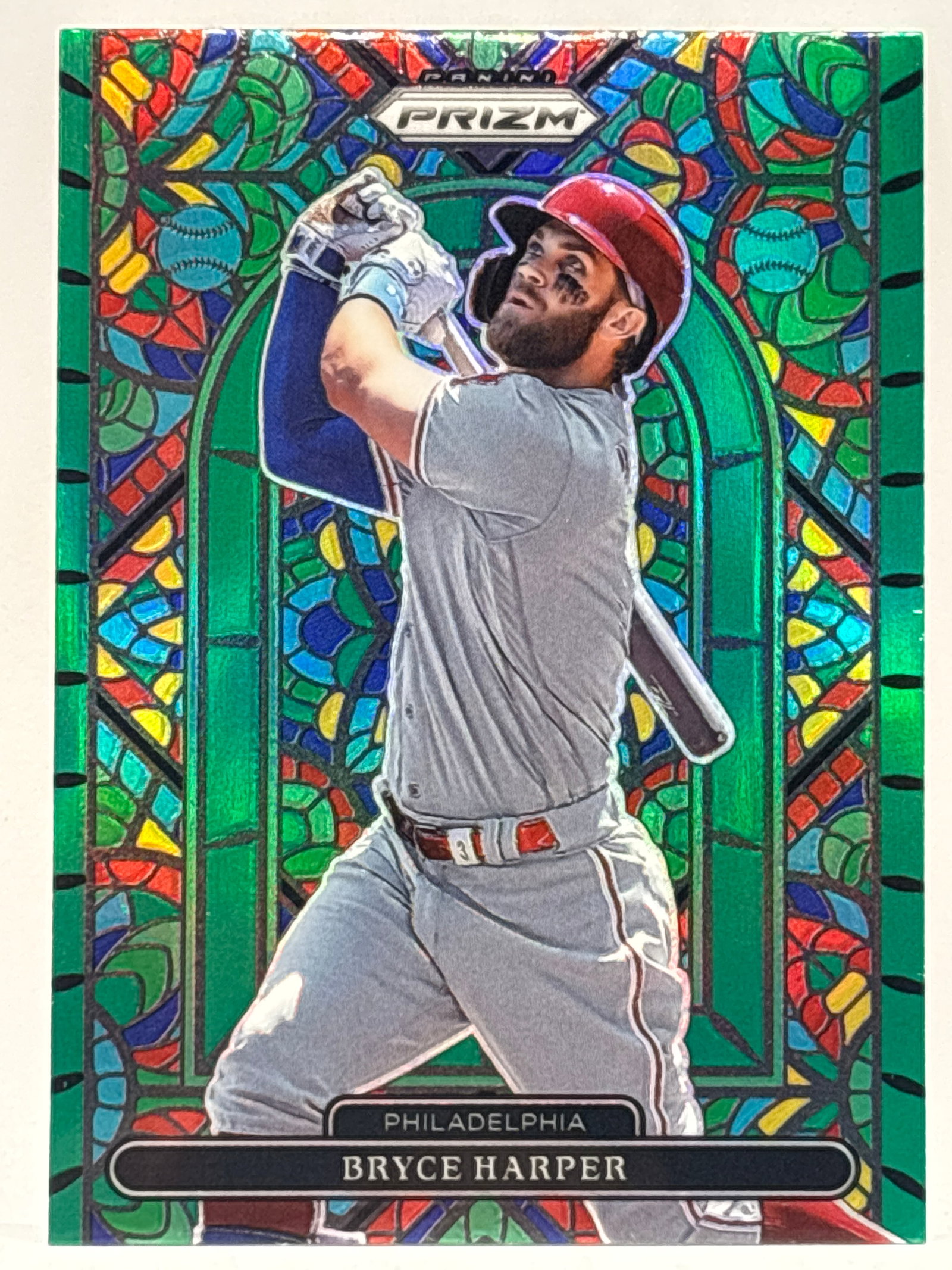 2022 PANINI PRIZM BRYCE HARPER STAINED GLASS PRIZM HOLO SP: THE HOBBY BOX - CHOOSE ARRANGE YOUR OWN SHIPPING WHEN YOU GET YOUR INVOICE FOR CHEAPER SHIPPING