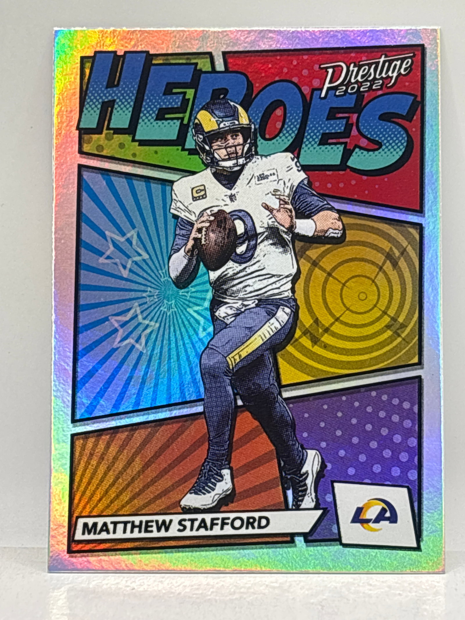 2022 PANINI PRESTIGE MATTHEW STAFFORD HEROES INSERT: THE HOBBY BOX - CHOOSE ARRANGE YOUR OWN SHIPPING WHEN YOU GET YOUR INVOICE FOR CHEAPER SHIPPING