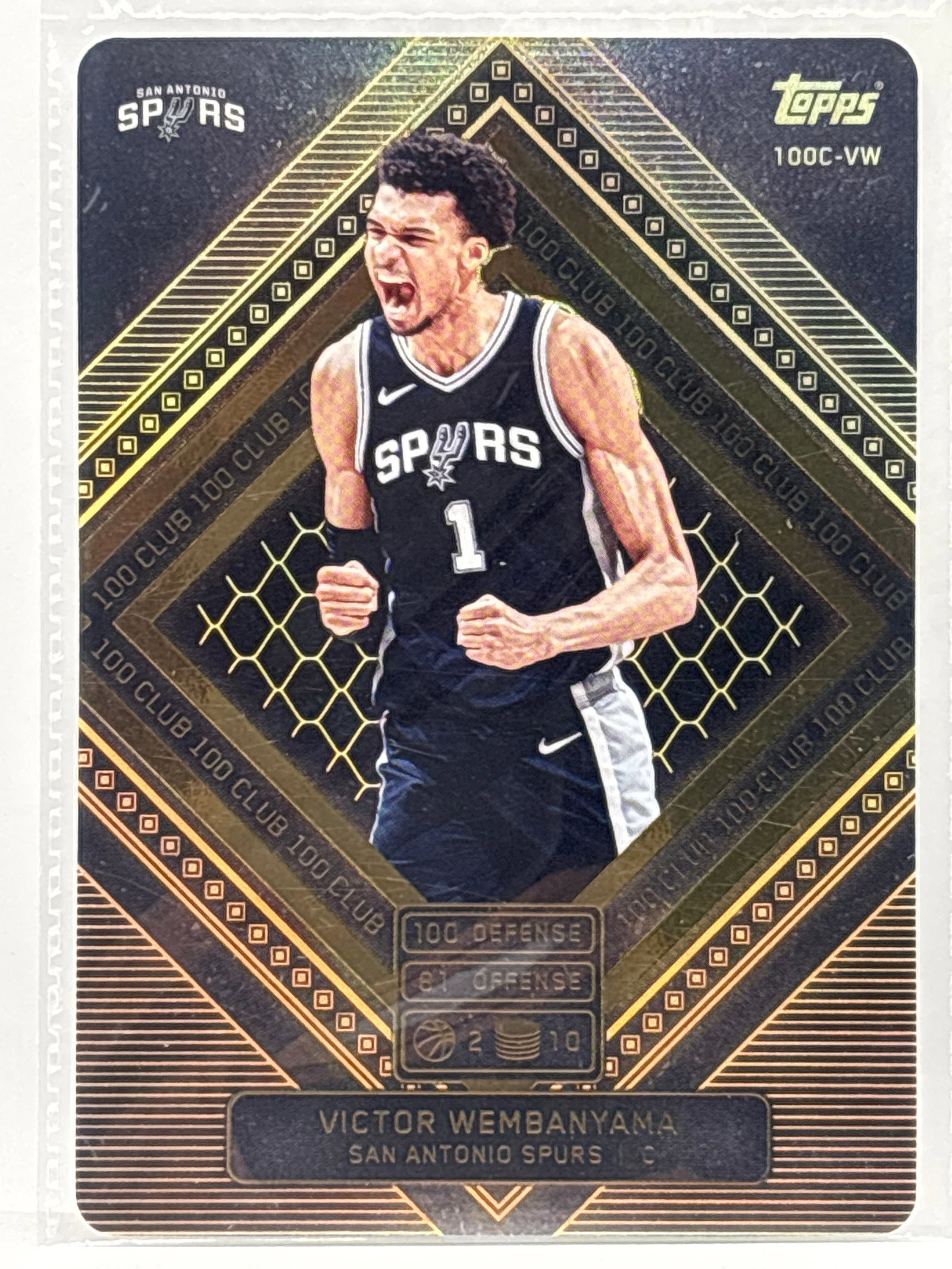 FACTORY SEALED 2025 TOPPS MATCH ATTAX VICTOR WEMBANYAMA 100 CLUB INSERT (1 of 2)